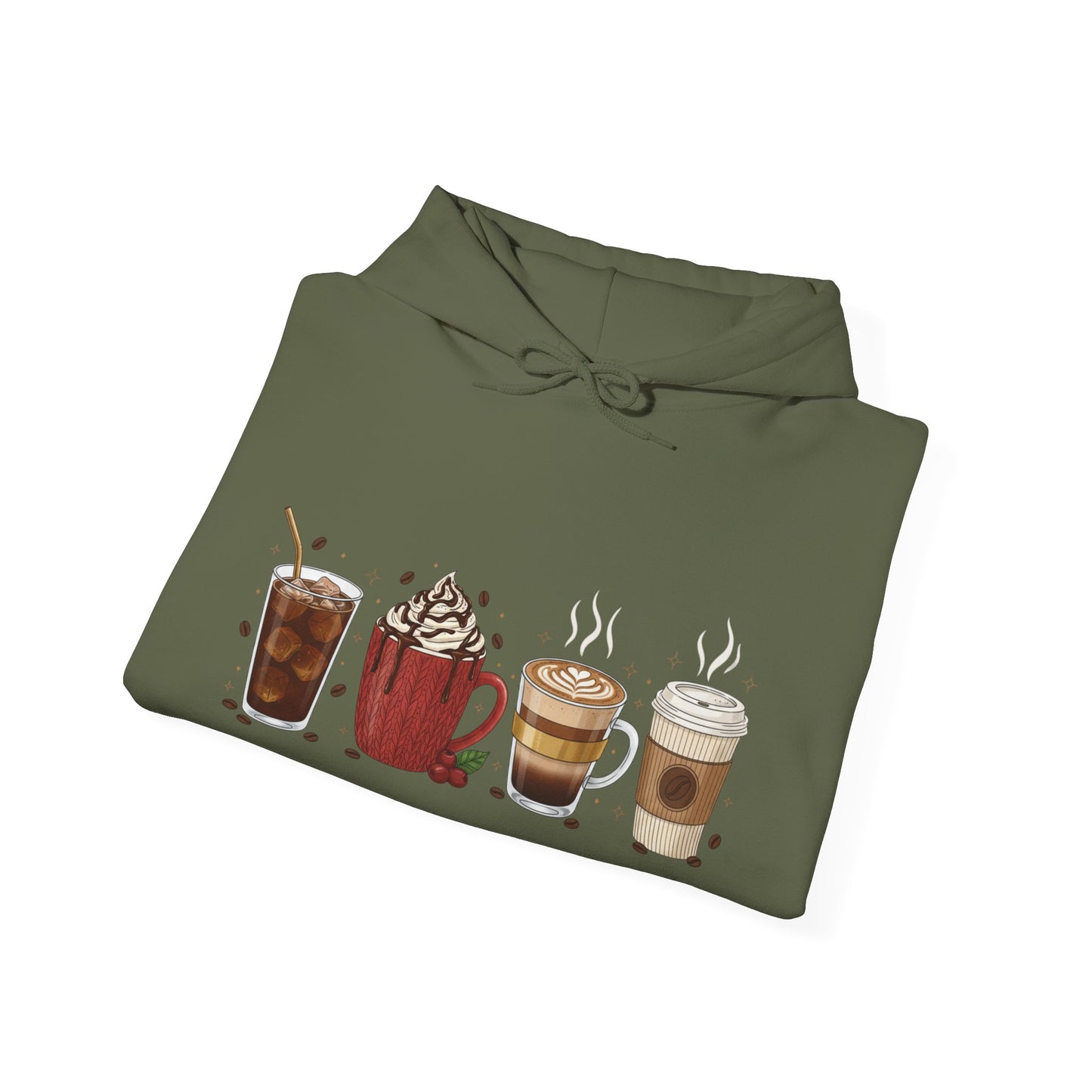 Coffee Lovers Hoodie USA ☕ – Unisex Hoodie Featuring Every Style of Coffee