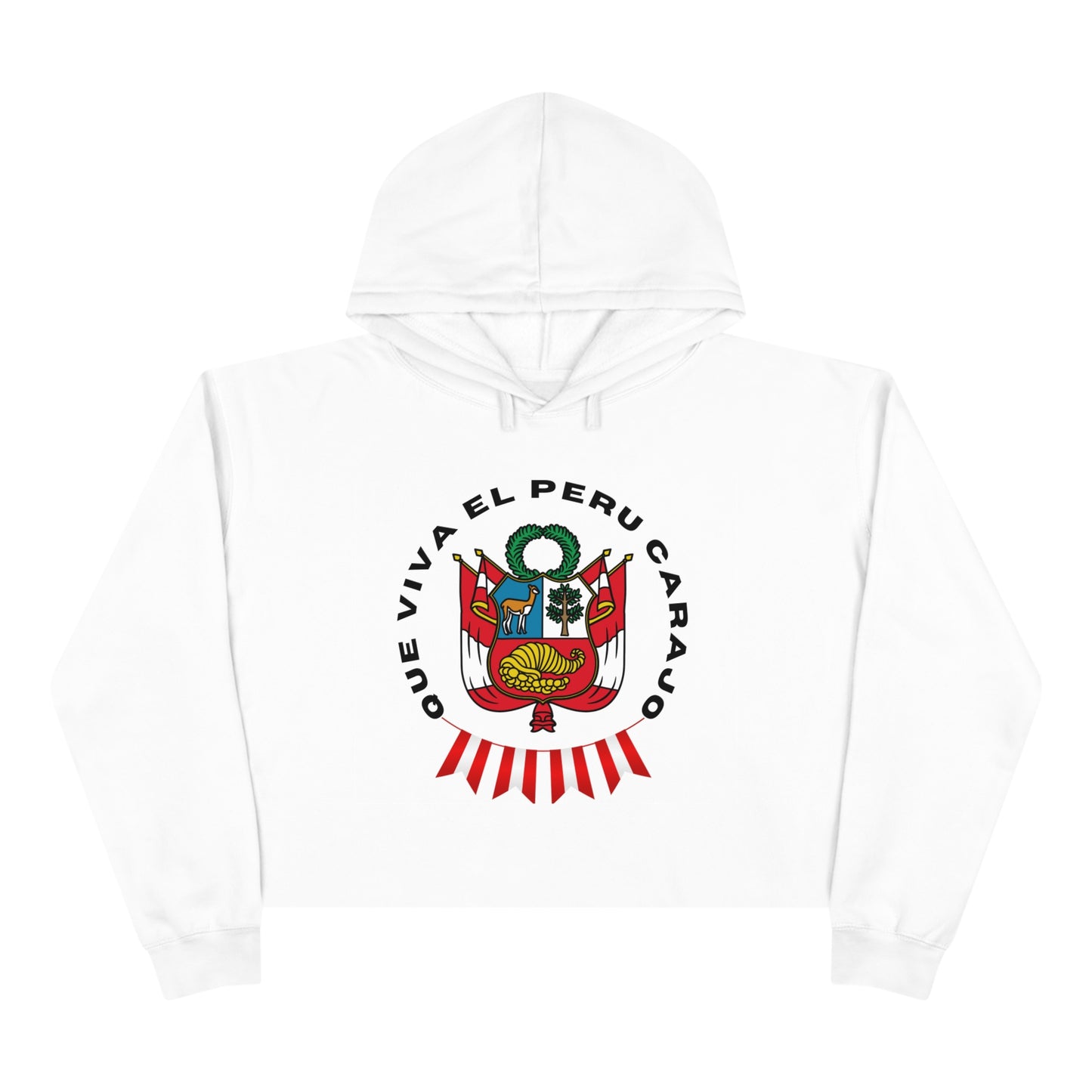 Best Peruvian Crop Hoodie "PERU Escarapela"