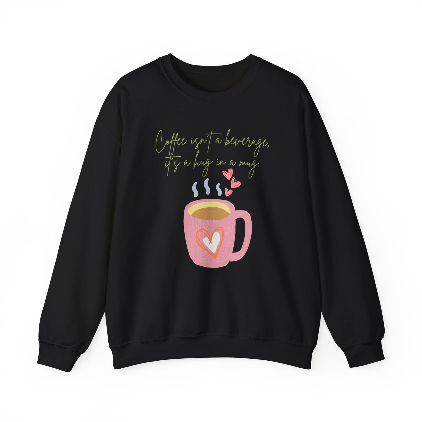 ☕ Coffee Hug in a Mug Sweatshirt USA | Cozy Unisex Sweater for Coffee Lovers
