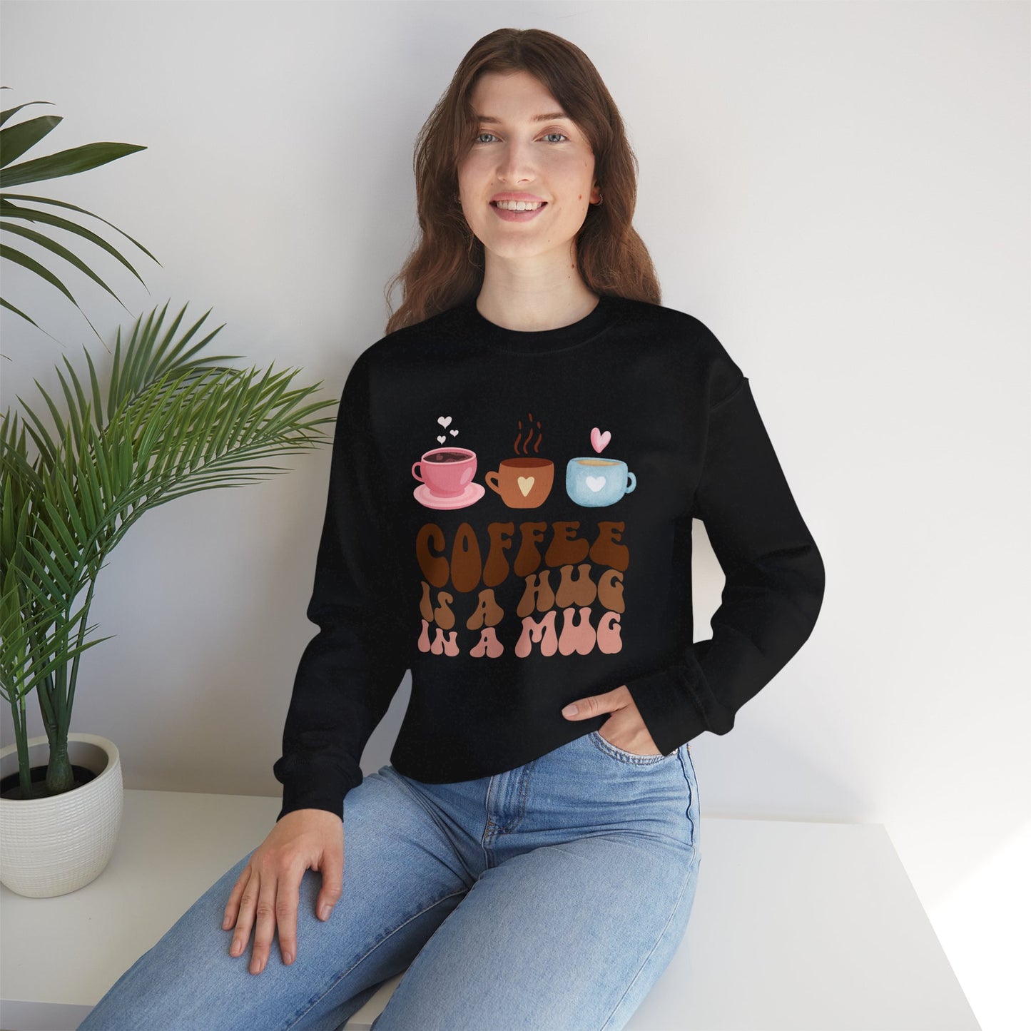 ☕ Coffee Is a Hug in a Mug Sweatshirt USA | Cozy Unisex Sweater