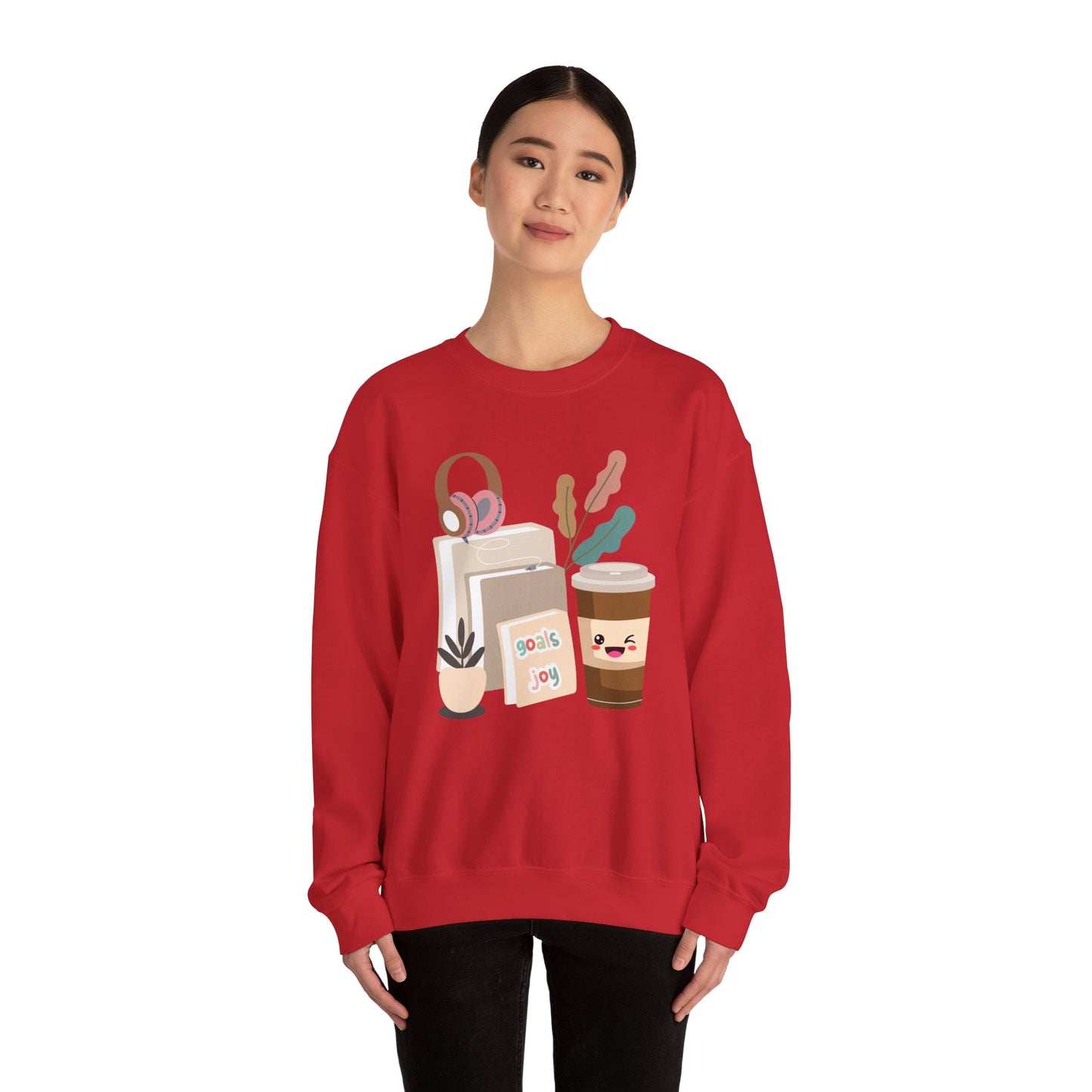 ☕ Goals & Joy Coffee Sweatshirt USA | Motivational Unisex Sweater