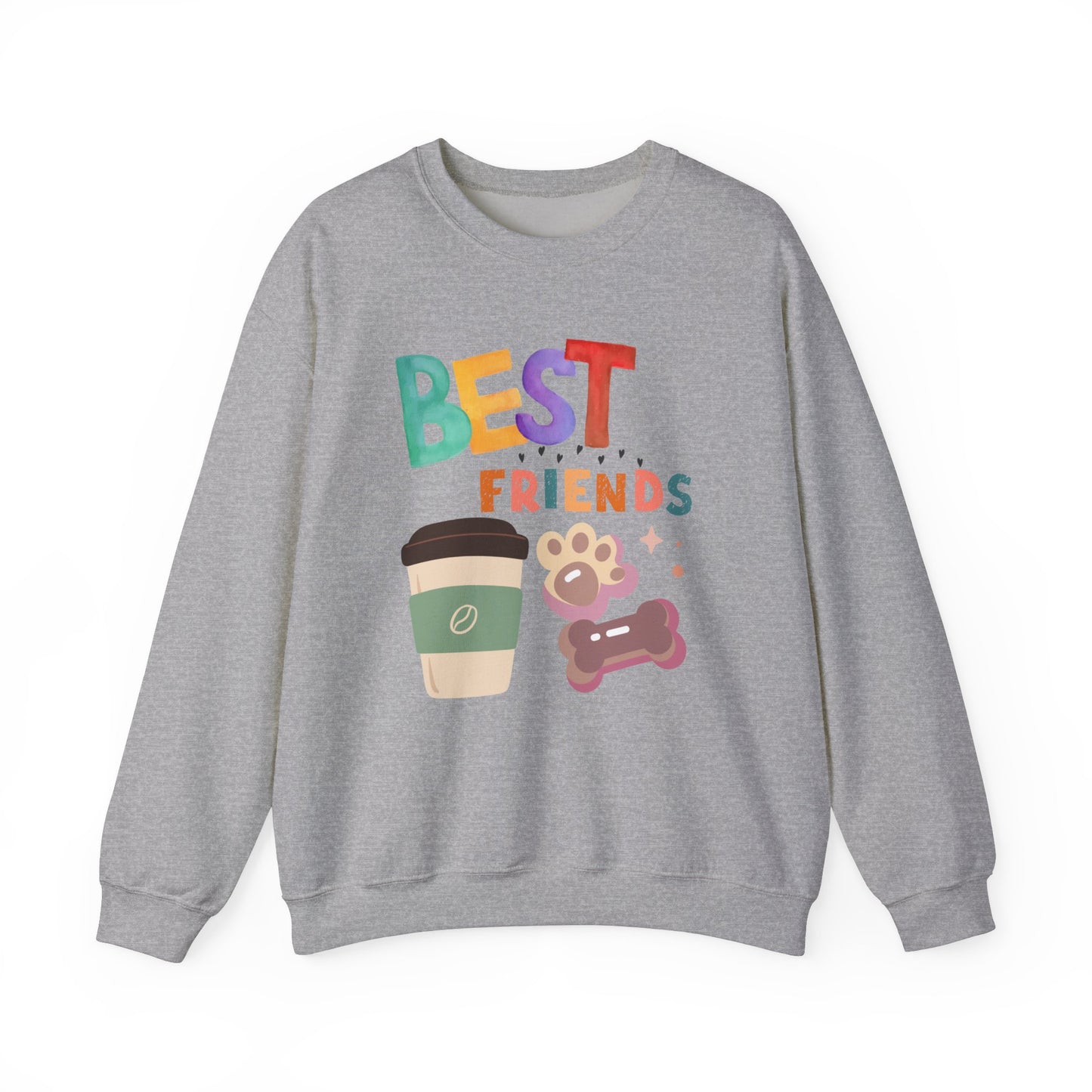 ๐พ Best Friends Coffee & Dog Sweatshirt USA | Unisex Cozy Sweater