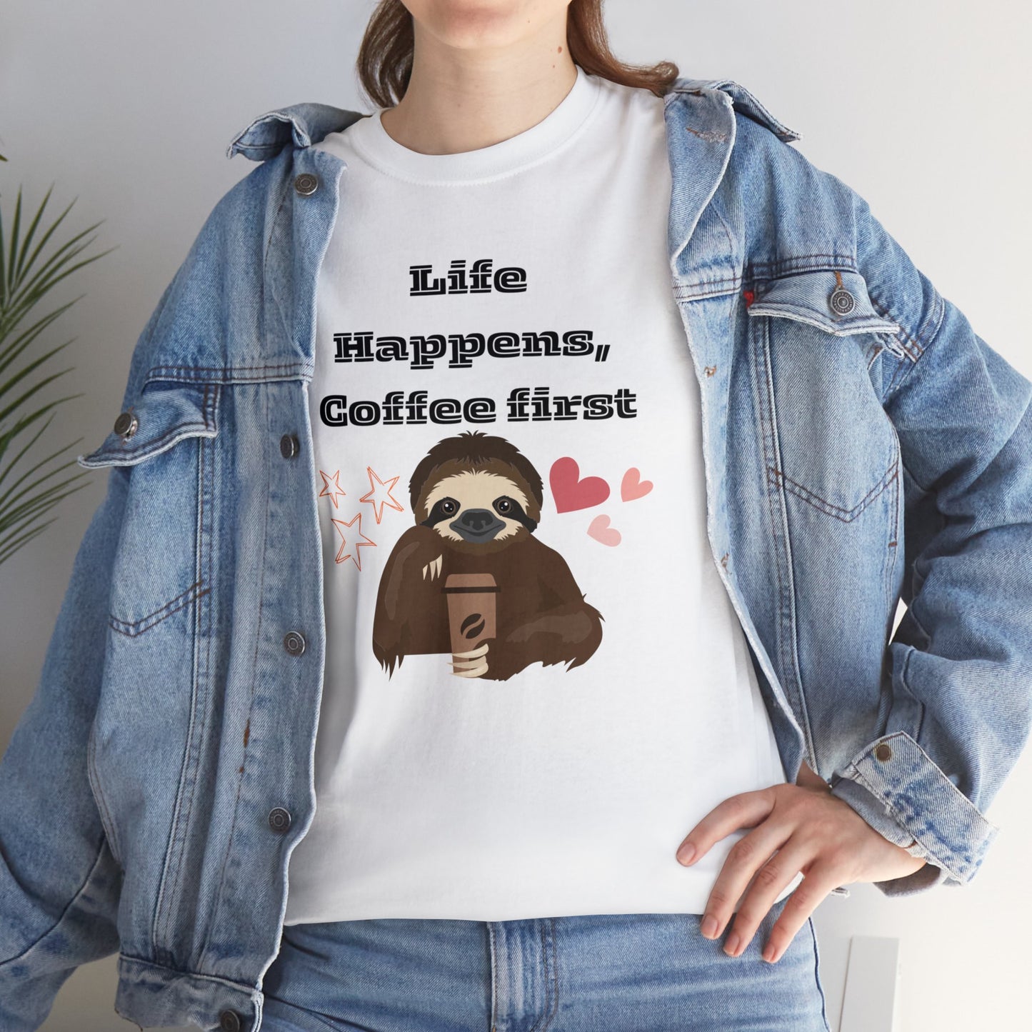 Best Unisex Coffee T-Shirt "Life Happens, Coffee First"