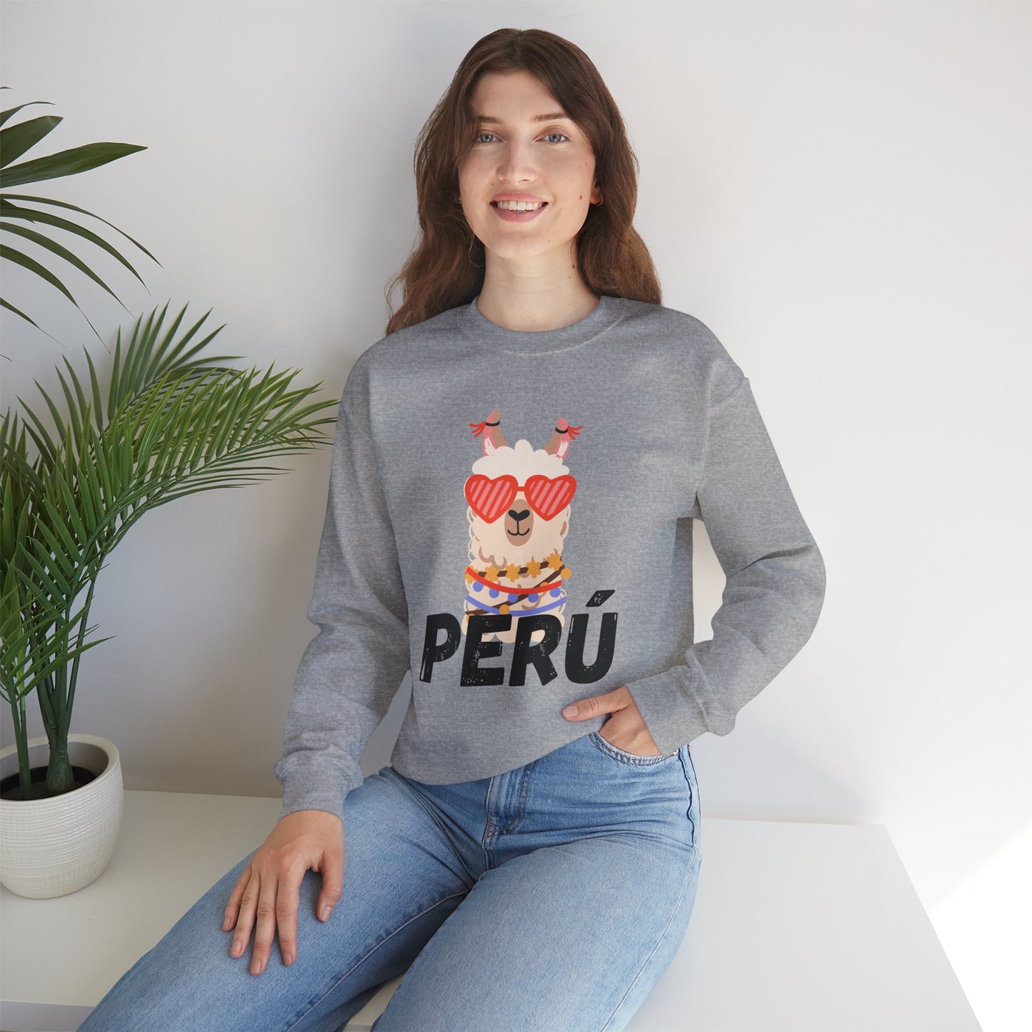 Best Unisex Sweatshirt Peruvian Inspired "Llama Heart"