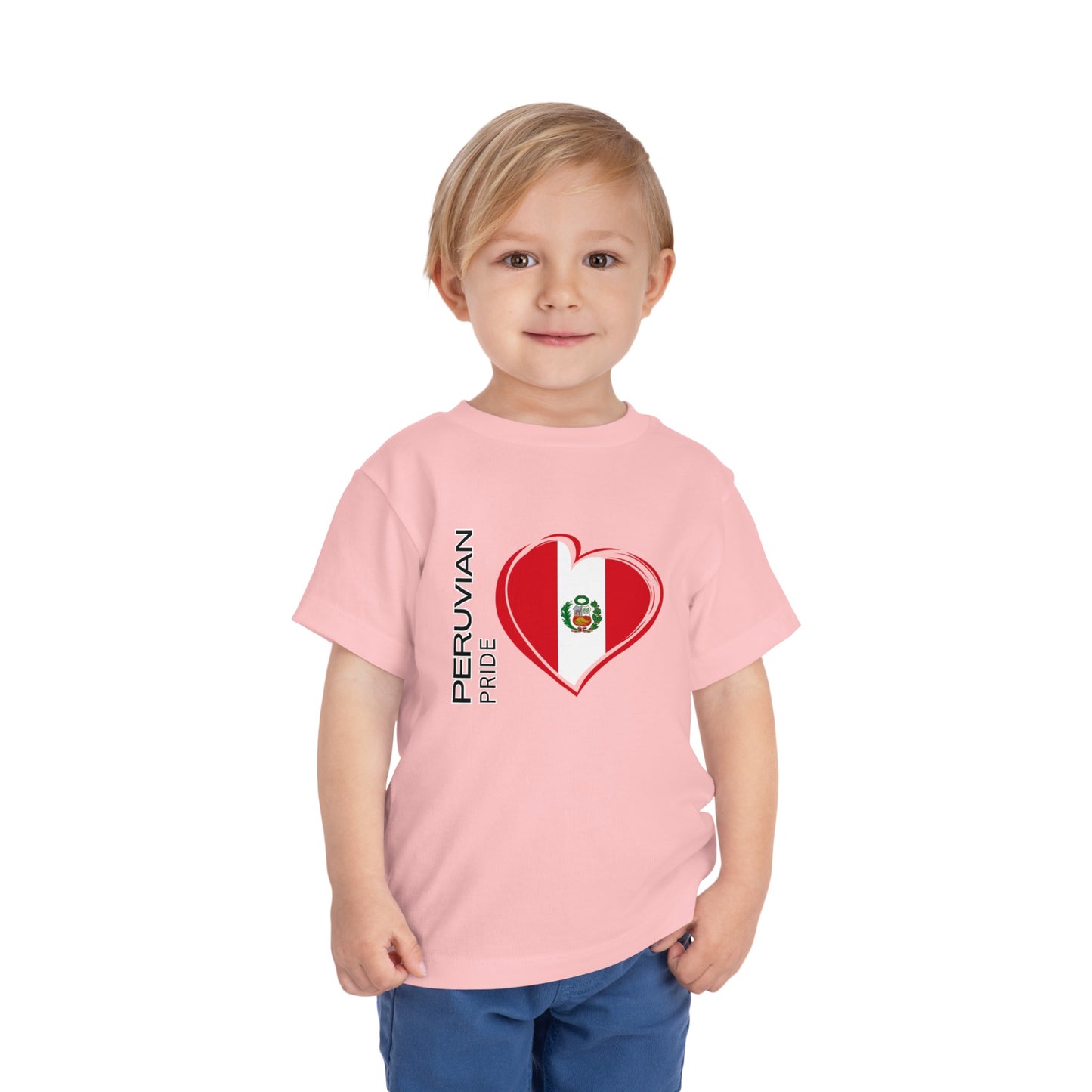 Best PeruvianToddler Short Sleeve Tee "Peruvian Pride Flag"