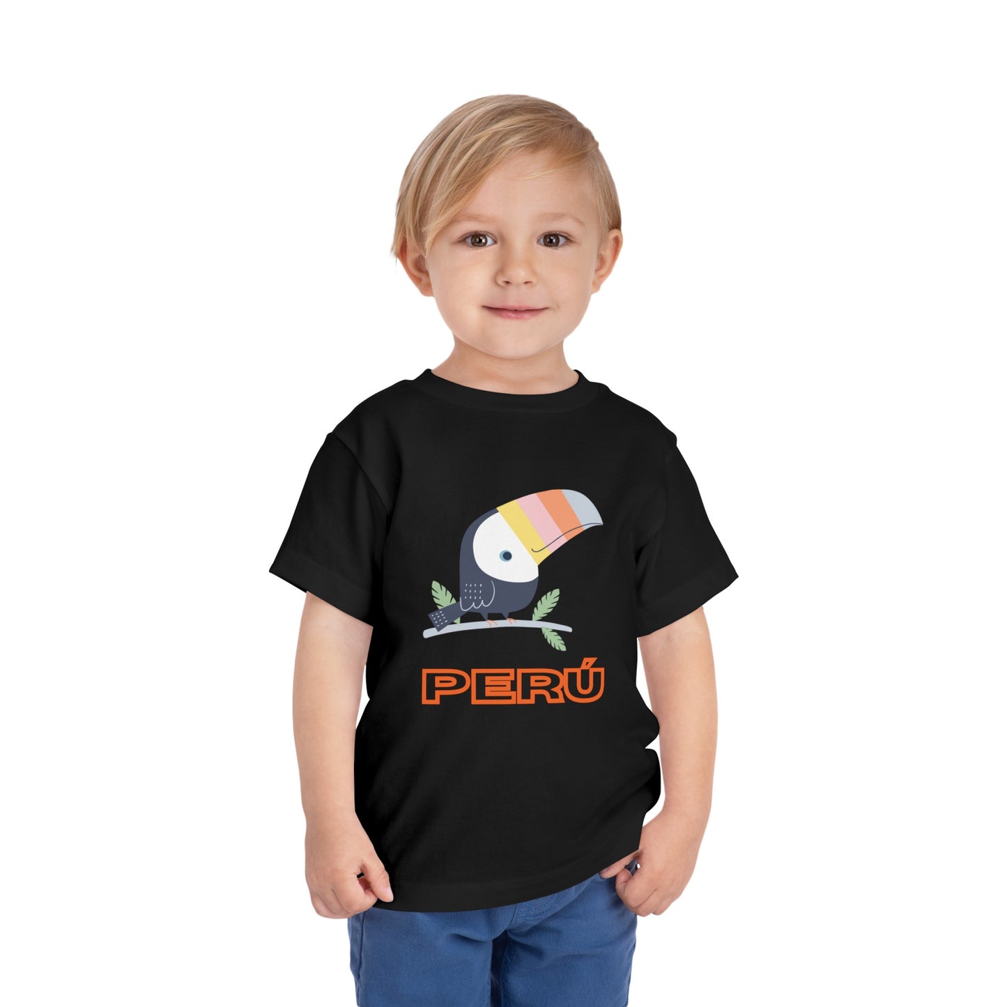 Best PeruvianToddler Short Sleeve Tee "Peru Toucan Colors"