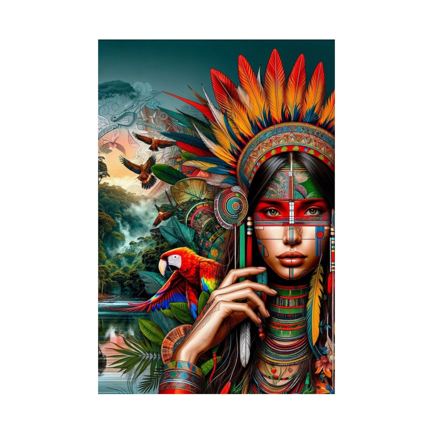 Peruvian Ashaninka Inspired Matte Posters