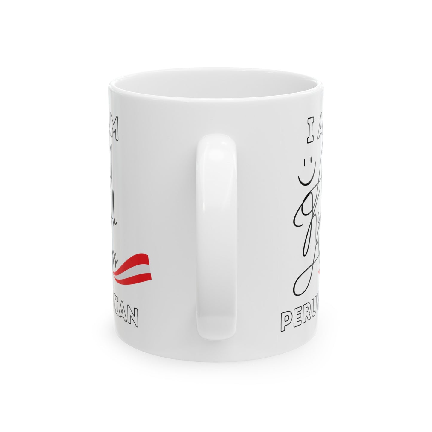 Best Peruvian Ceramic Coffee Mug, (11oz, 15oz) "Peruvian Kick Ass"