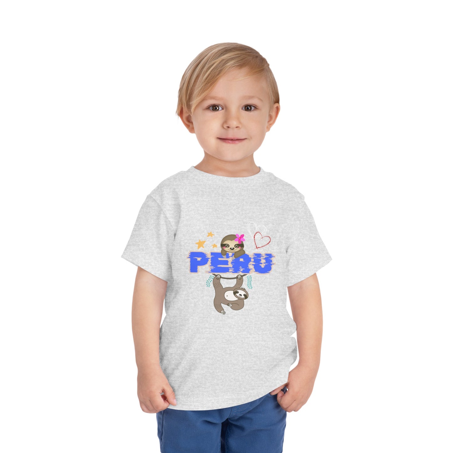 Best PeruvianToddler Short Sleeve Tee "Peruvian Jungle Perezozo"