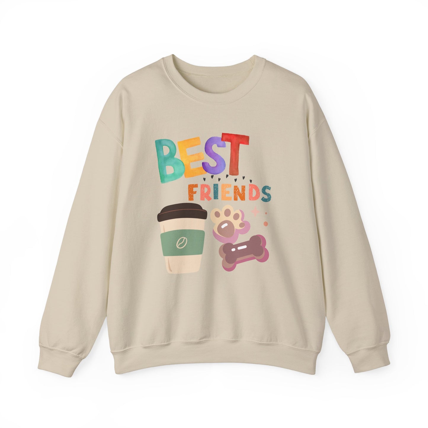 ๐พ Best Friends Coffee & Dog Sweatshirt USA | Unisex Cozy Sweater