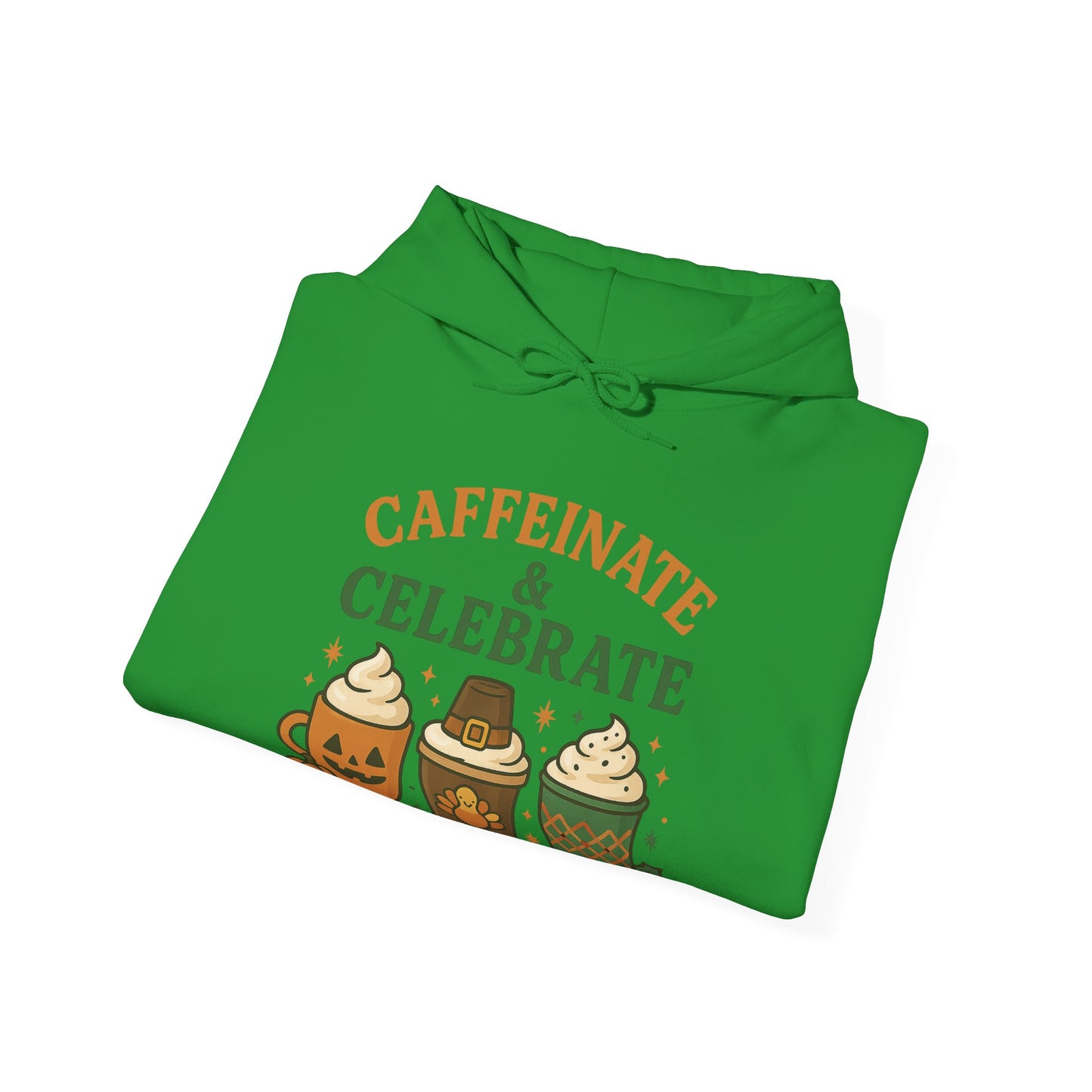 Caffeinate & Celebrate Hoodie USA ππ¦π β Unisex Holiday Coffee Hoodie