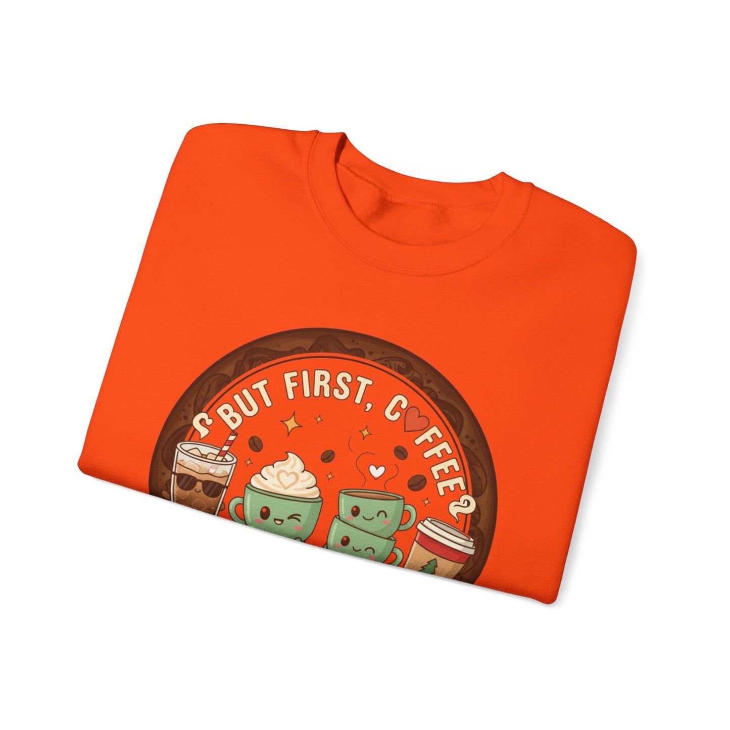 ☕❤️ But First, Coffee Mug Life Sweatshirt USA | Cozy Unisex Coffee Sweater