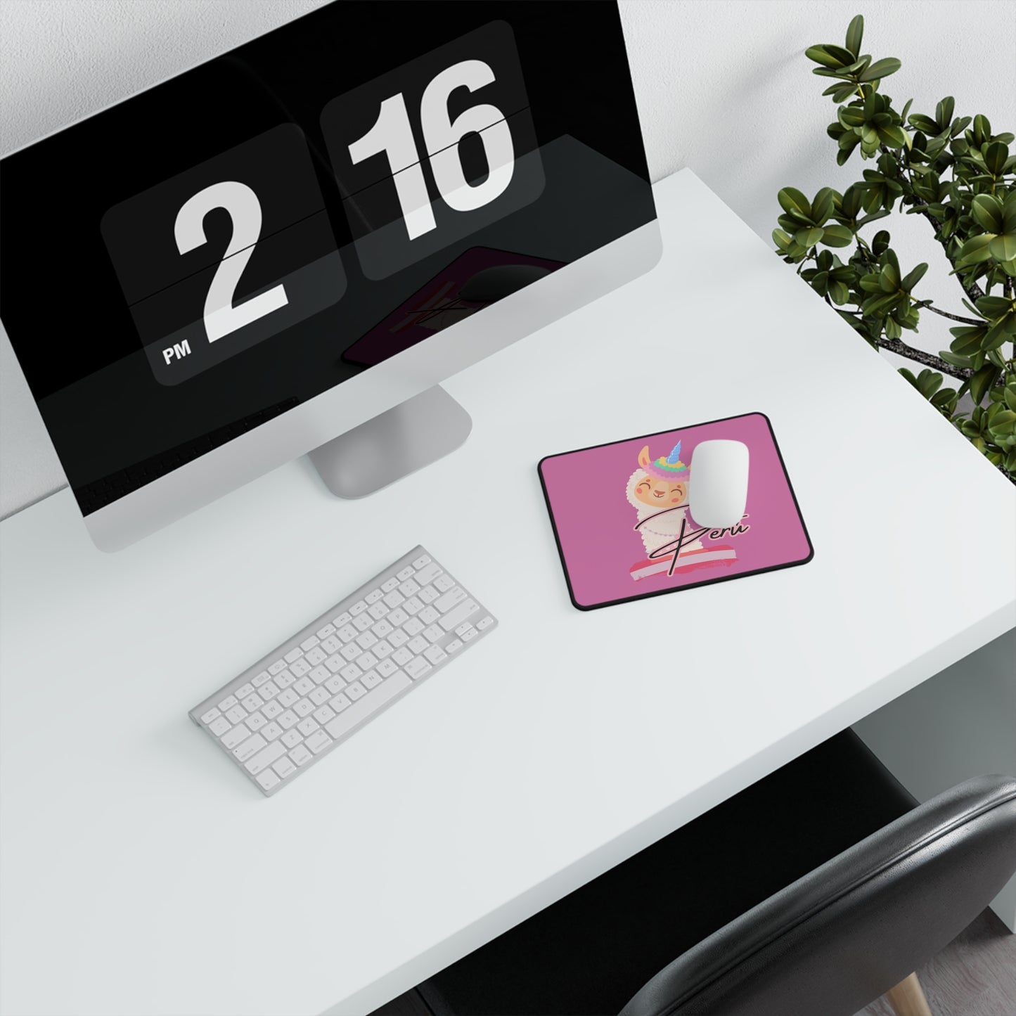 Peruvian Non-Slip Mouse Pad "Llama Rainbow"