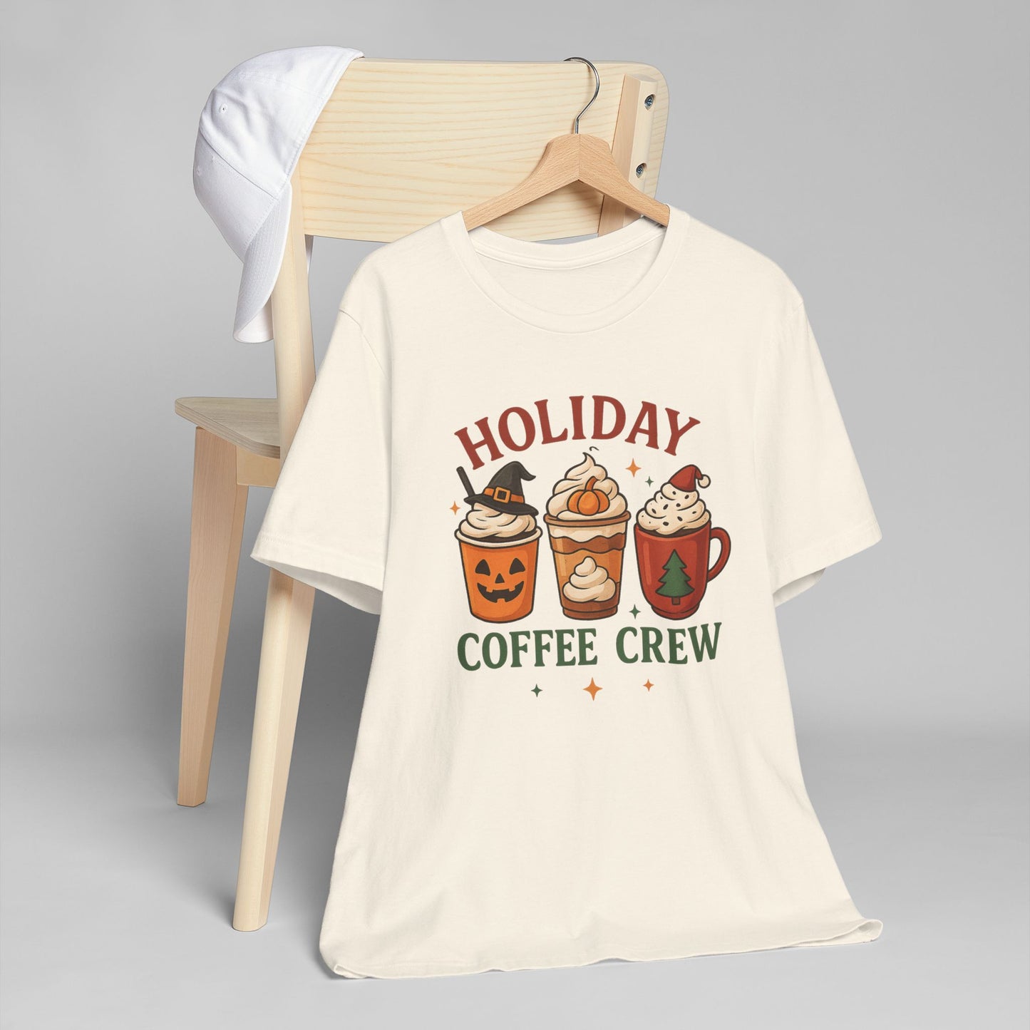 πππ Holiday Coffee Crew Unisex T-Shirt USA | Seasonal Coffee Tee