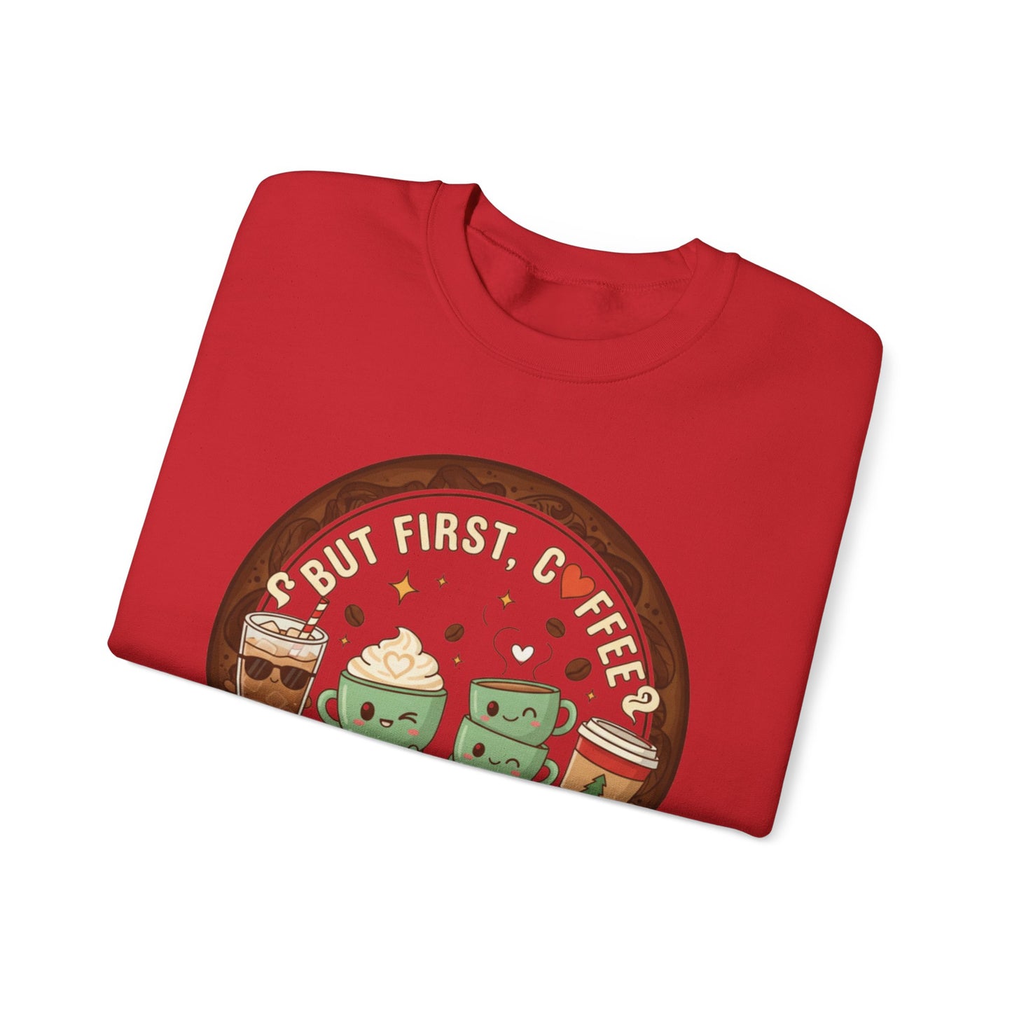 ☕❤️ But First, Coffee Mug Life Sweatshirt USA | Cozy Unisex Coffee Sweater