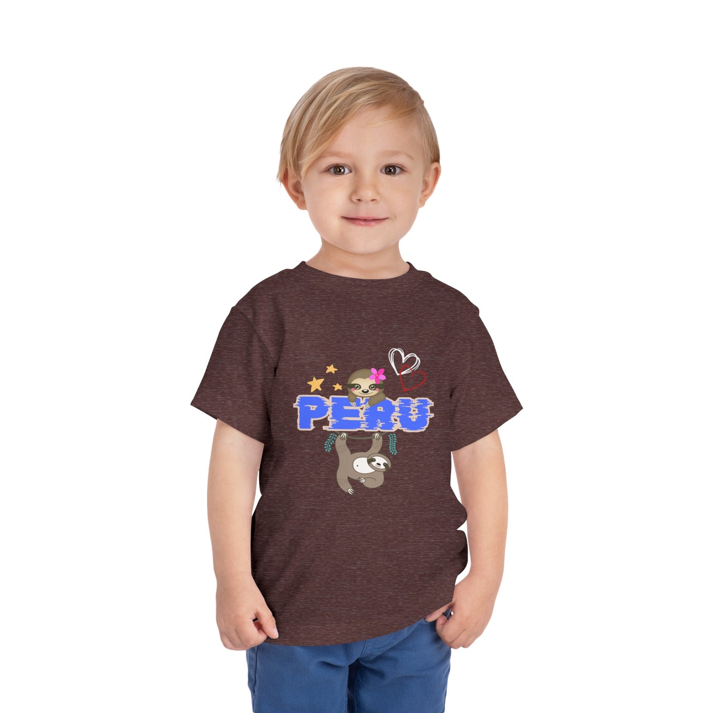 Best PeruvianToddler Short Sleeve Tee "Peruvian Jungle Perezozo"