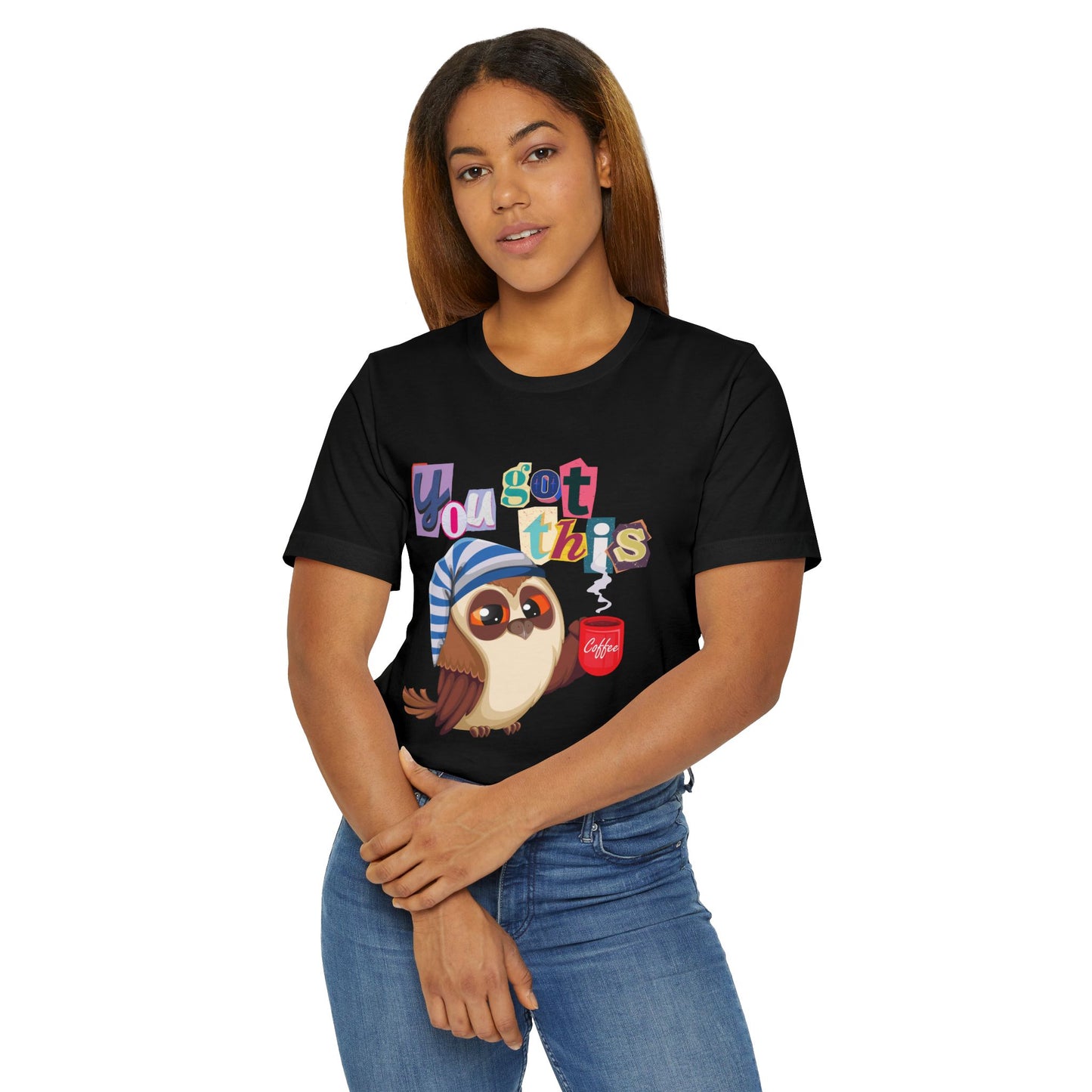 You Got This Coffee Owl T-Shirt – Cute Motivational Graphic Tee for Coffee Lovers (USA Only)
