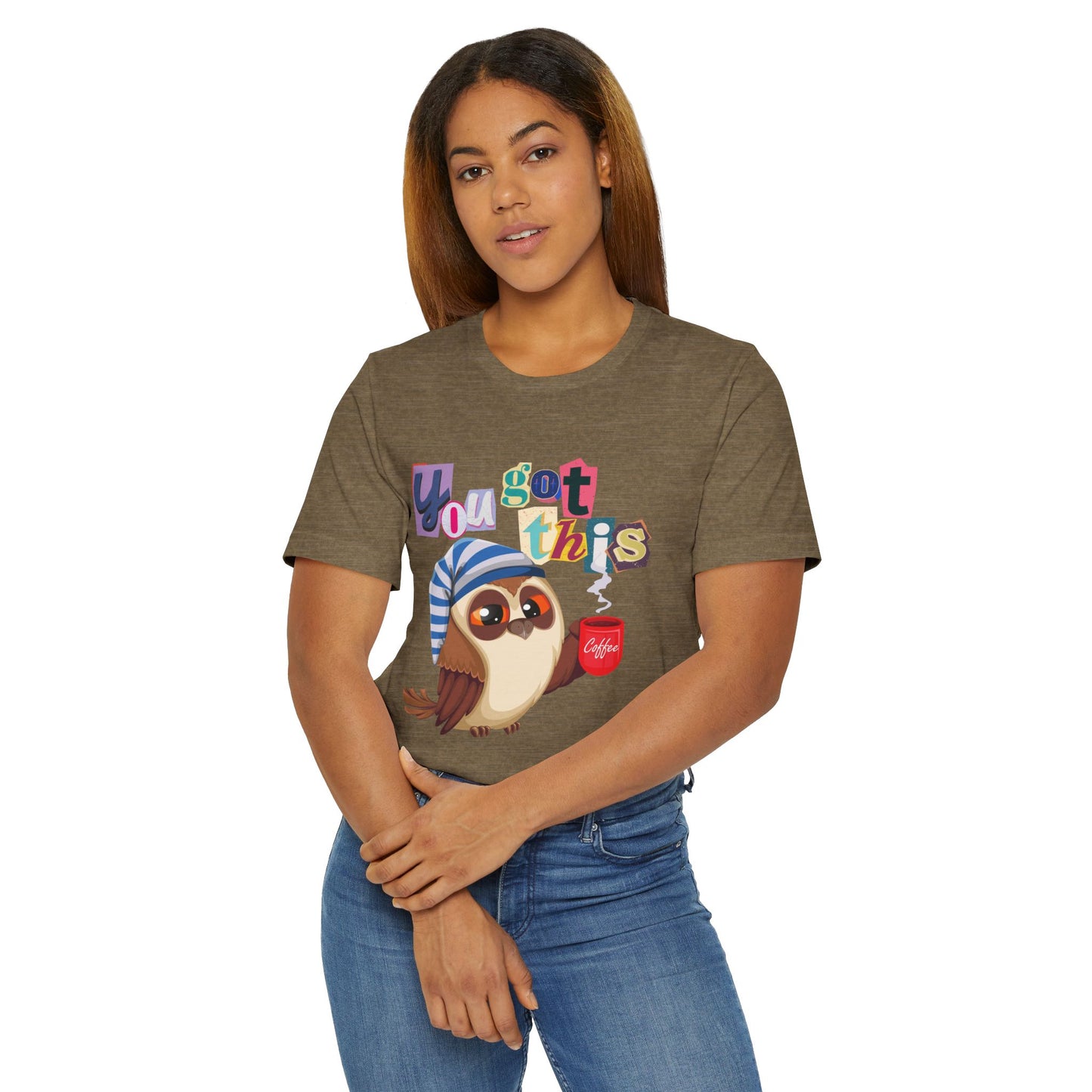 You Got This Coffee Owl T-Shirt – Cute Motivational Graphic Tee for Coffee Lovers (USA Only)