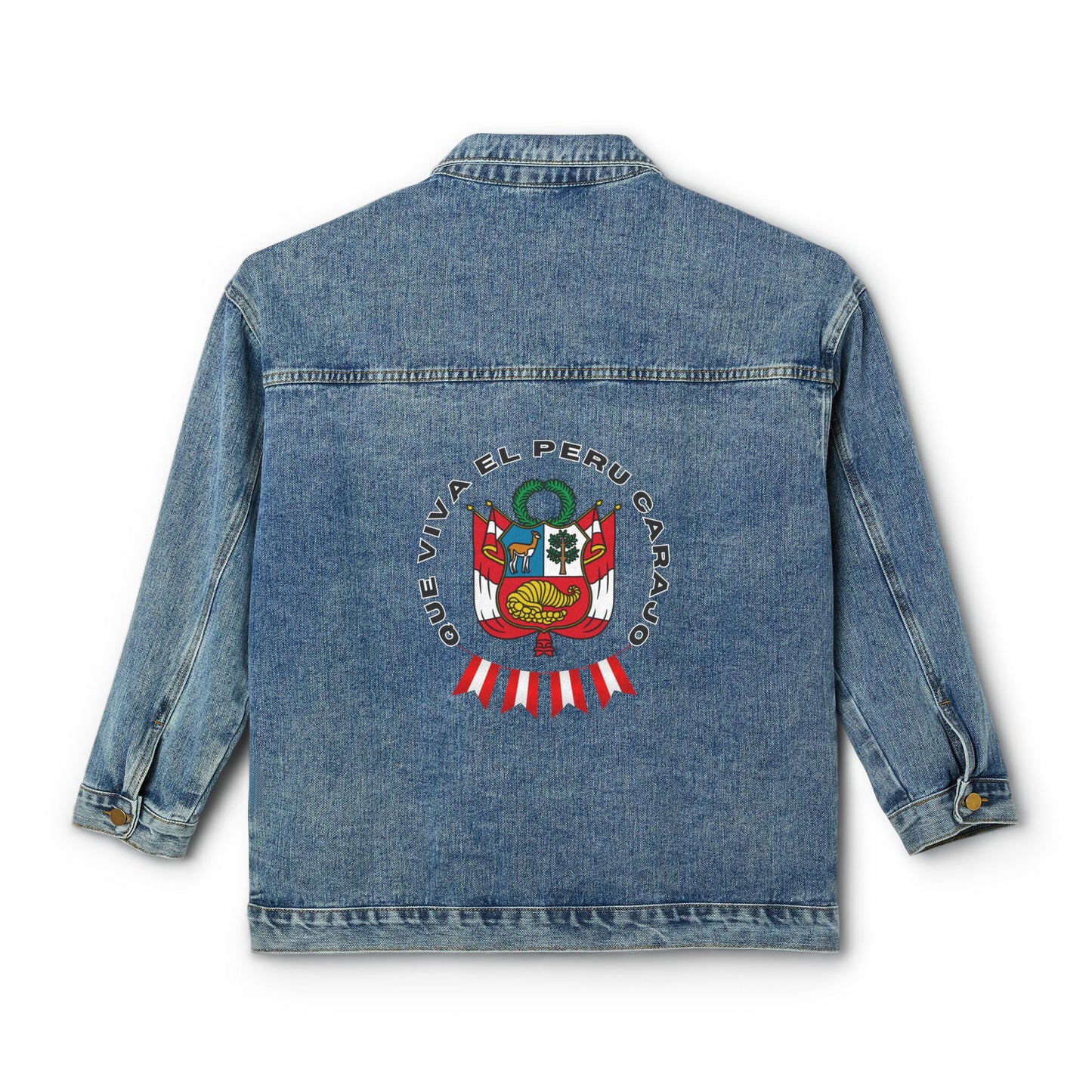Best Peruvian Women's Denim Jacket "PERU Escarapela"