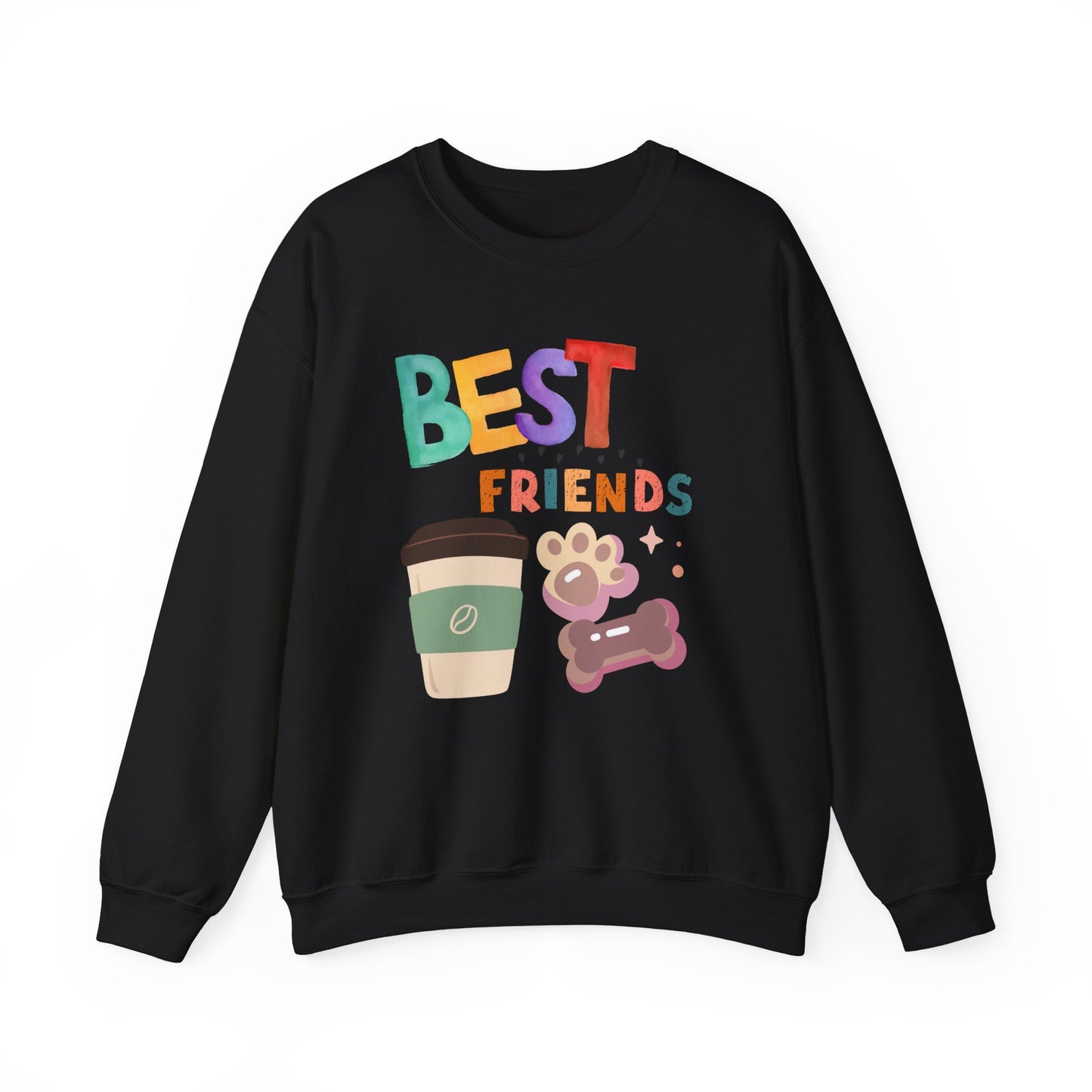 ๐พ Best Friends Coffee & Dog Sweatshirt USA | Unisex Cozy Sweater