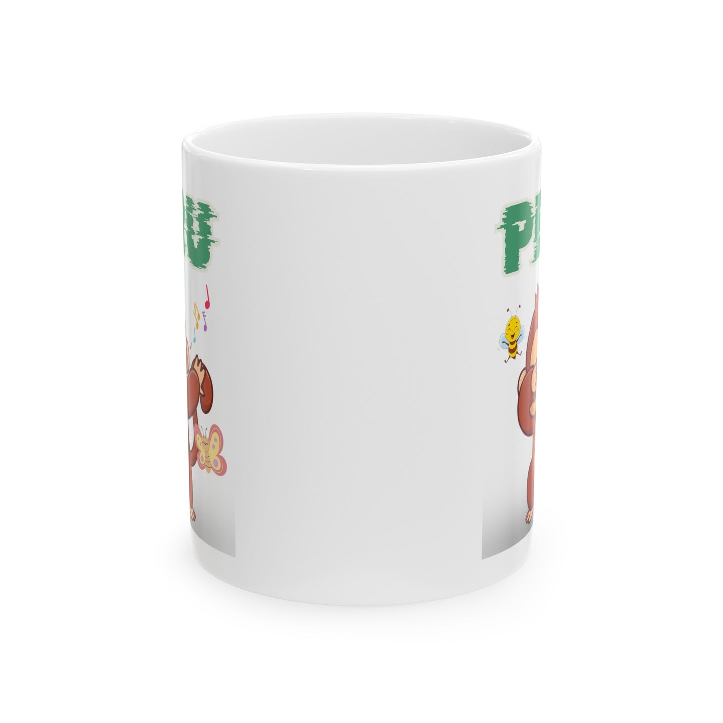 Best Peruvian Ceramic Coffee Mug, (11oz, 15oz) "Peruvian Jungle Party"