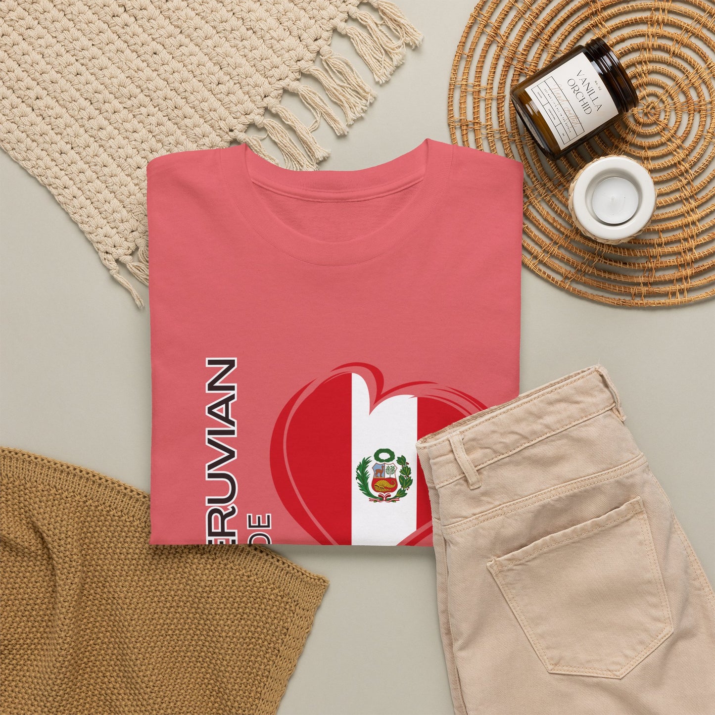Best Peruvian Pride T-Shirt USA Unisex Flag Heart Tee