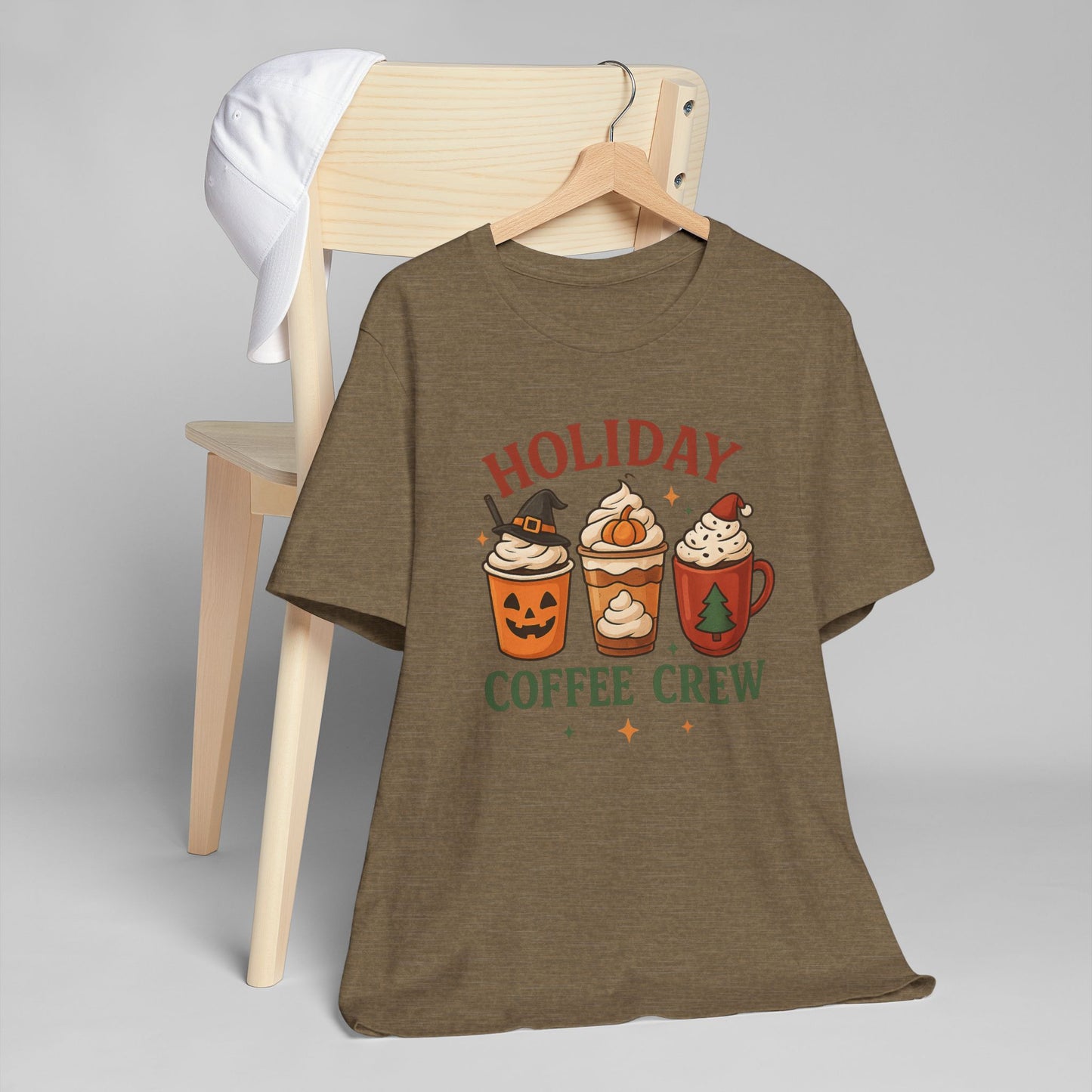 πππ Holiday Coffee Crew Unisex T-Shirt USA | Seasonal Coffee Tee