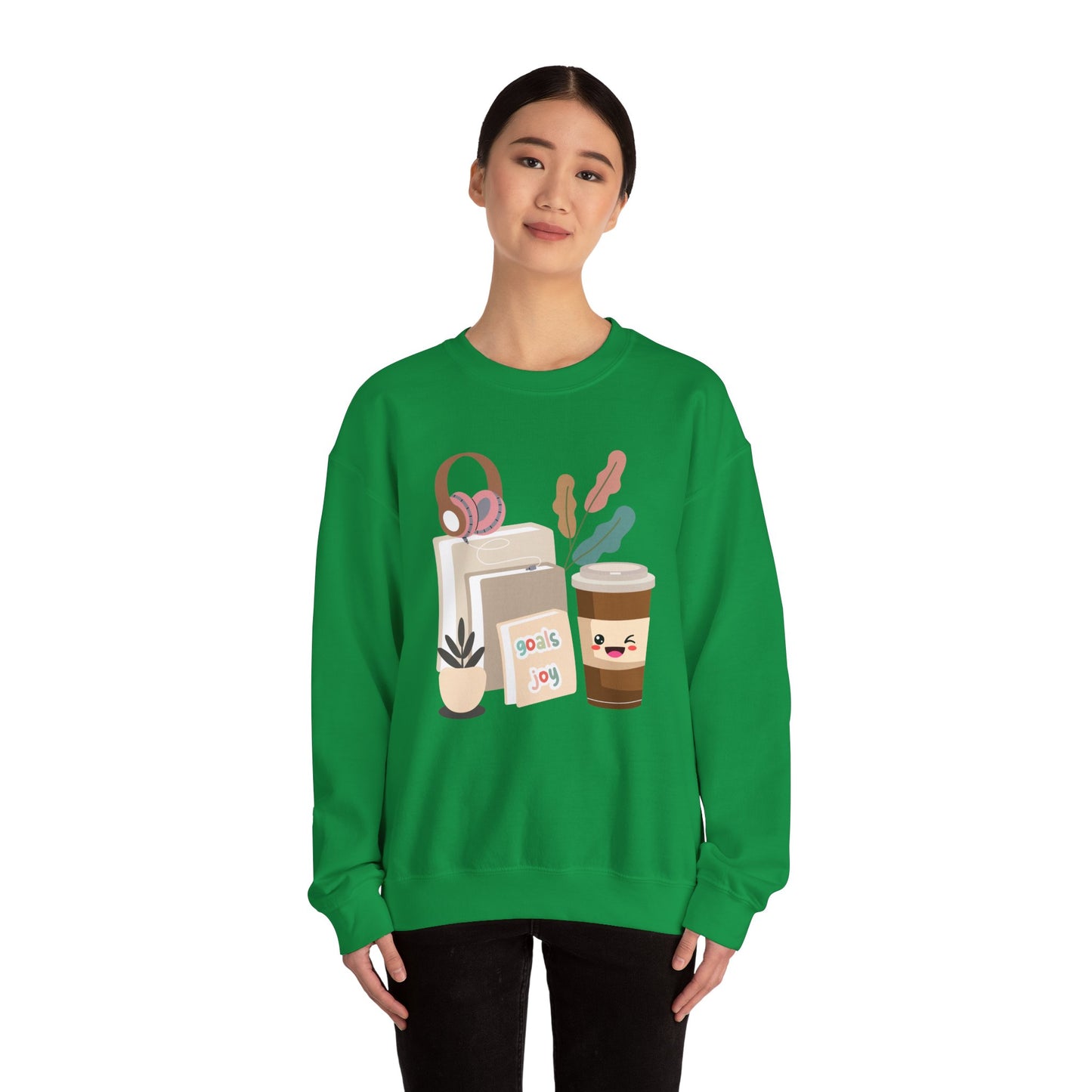 ☕ Goals & Joy Coffee Sweatshirt USA | Motivational Unisex Sweater