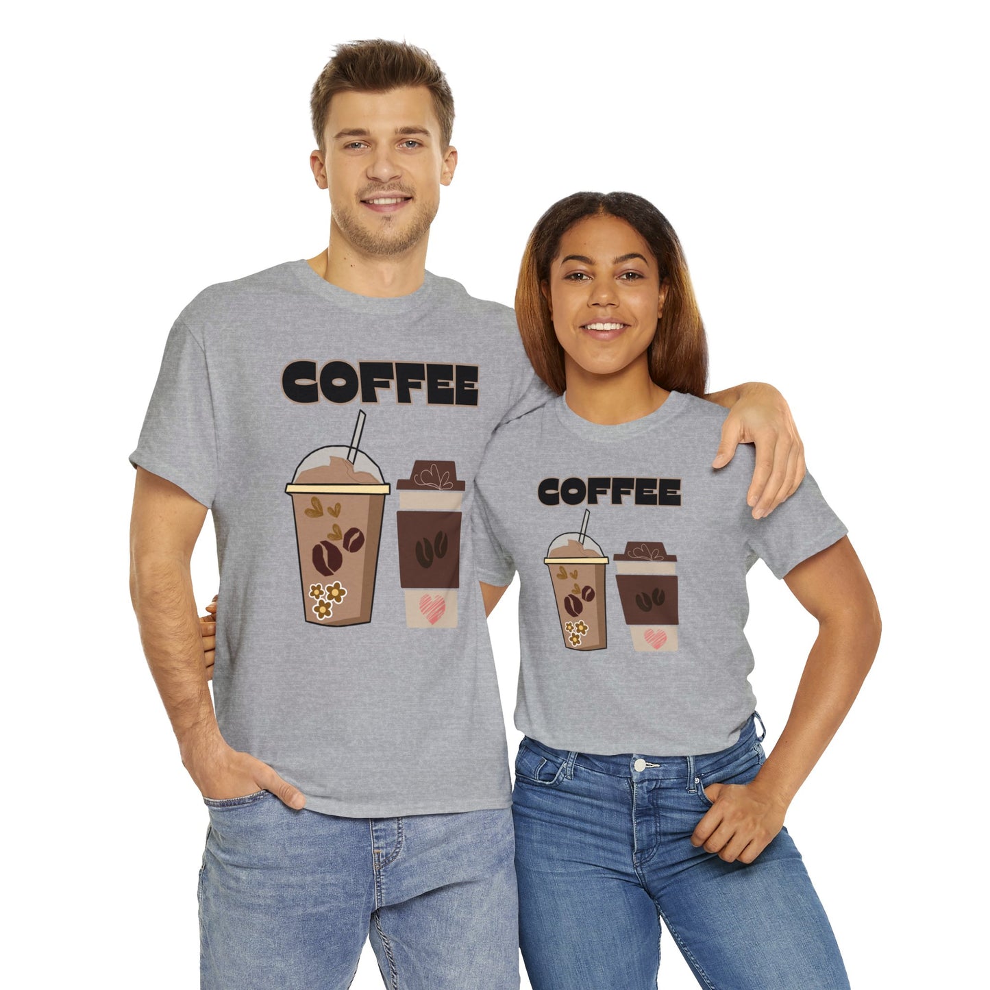 Best Unisex Coffee T-Shirt "Two Cups"