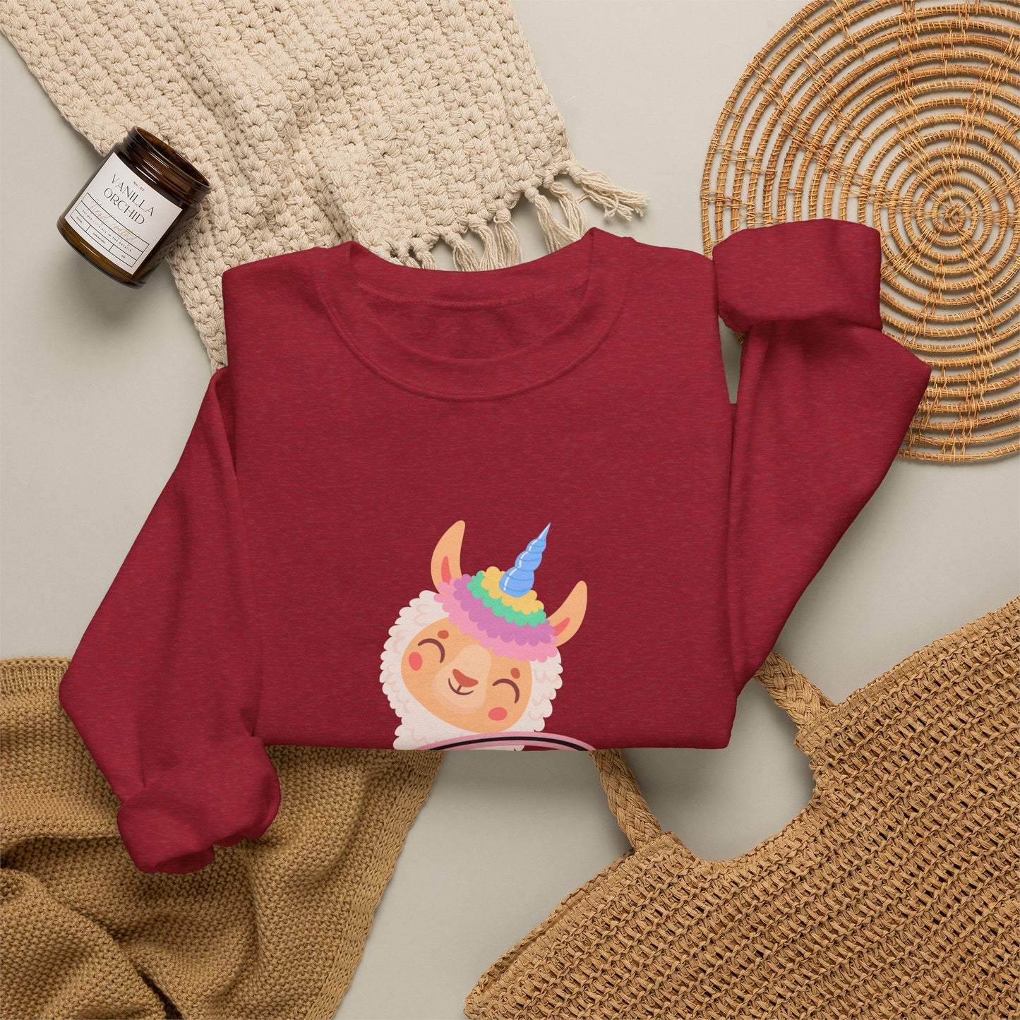 Best Peruvian Unisex Sweatshirt "Llama Unicorn"