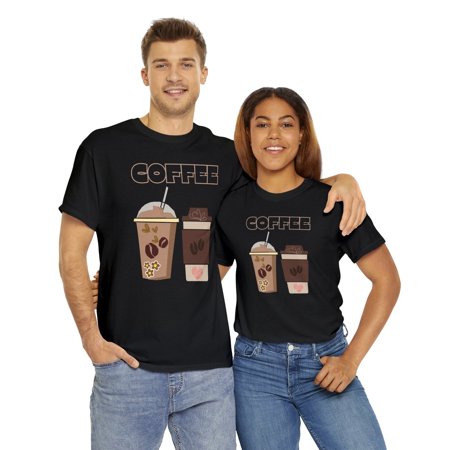 Best Unisex Coffee T-Shirt "Two Cups"