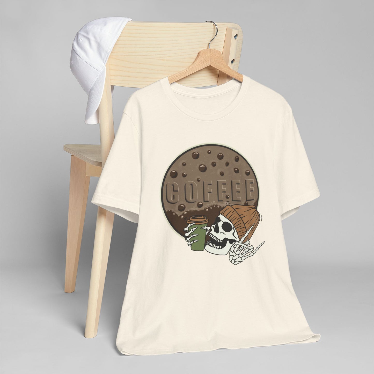 Coffee Skeleton T-Shirt – Cool Skull Graphic Tee for Coffee Lovers (USA Only)