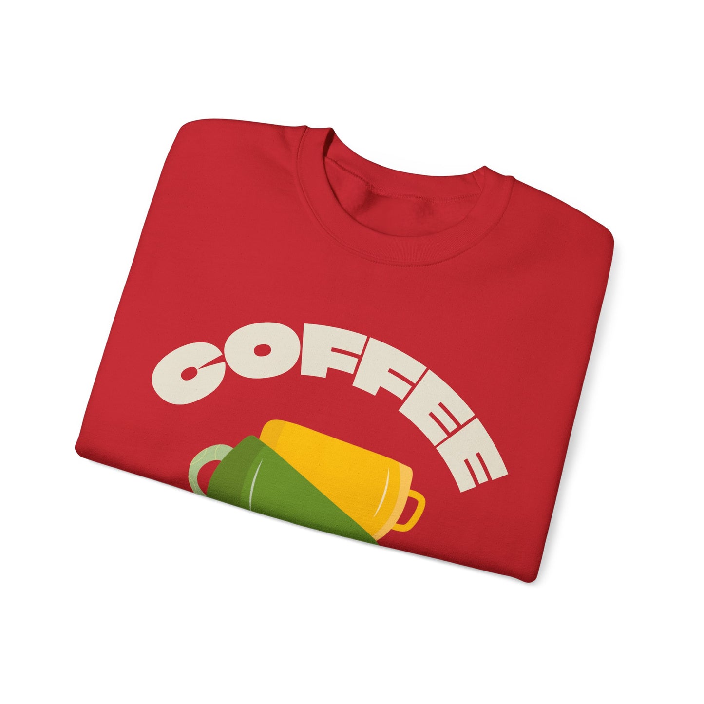 βπ’ Stacked Coffee Cups Sweatshirt USA | Eco-Friendly Unisex Coffee Sweater