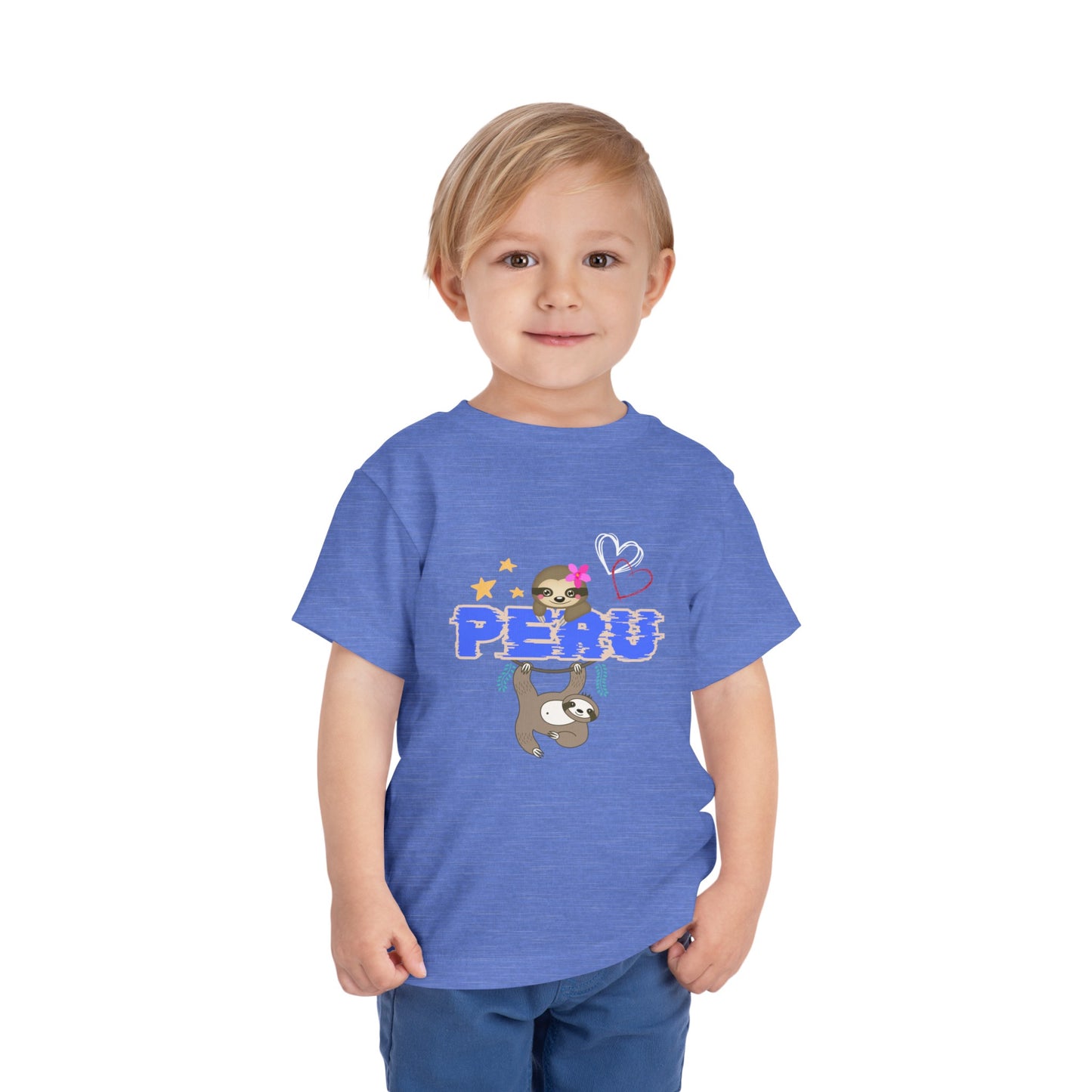 Best PeruvianToddler Short Sleeve Tee "Peruvian Jungle Perezozo"