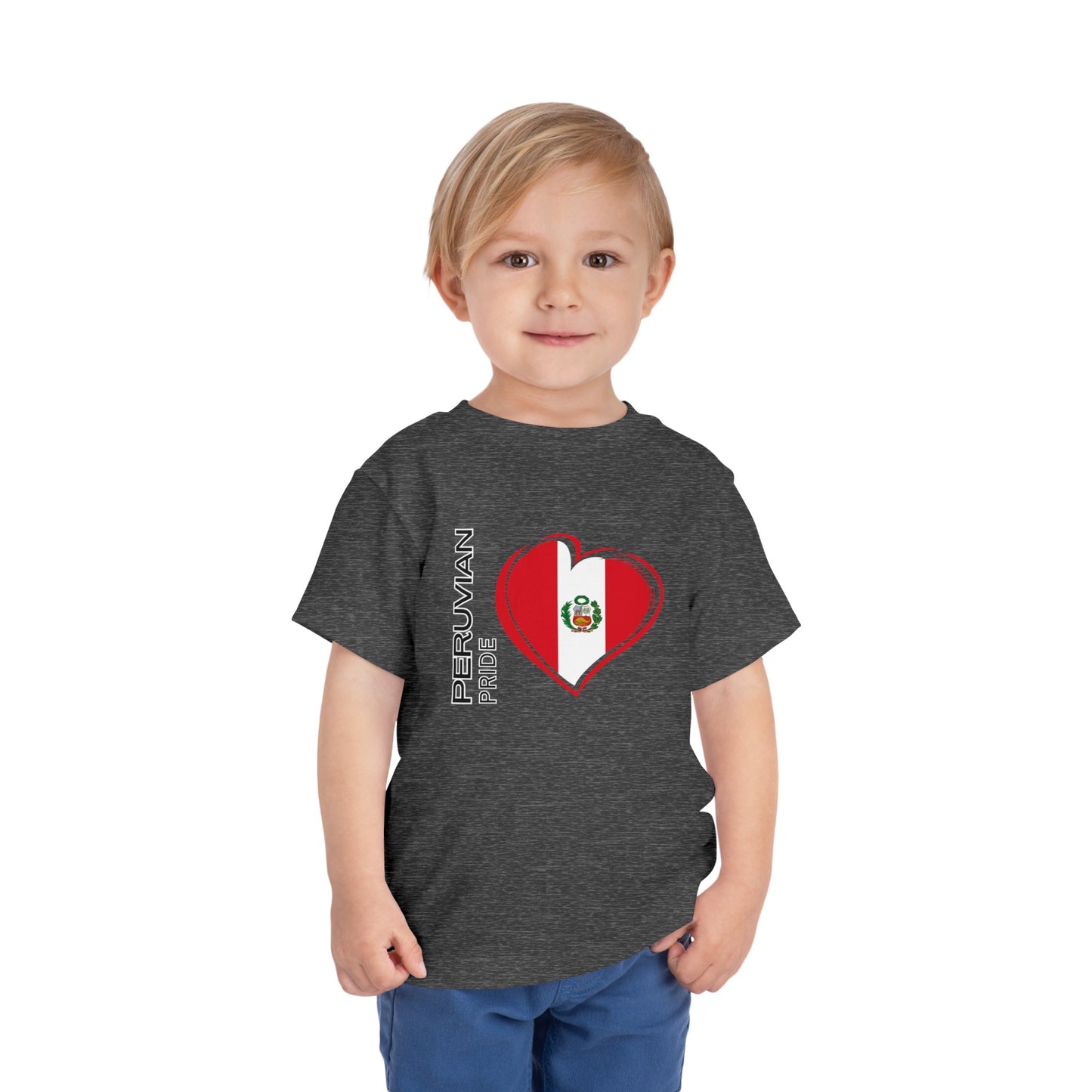 Best PeruvianToddler Short Sleeve Tee "Peruvian Pride Flag"