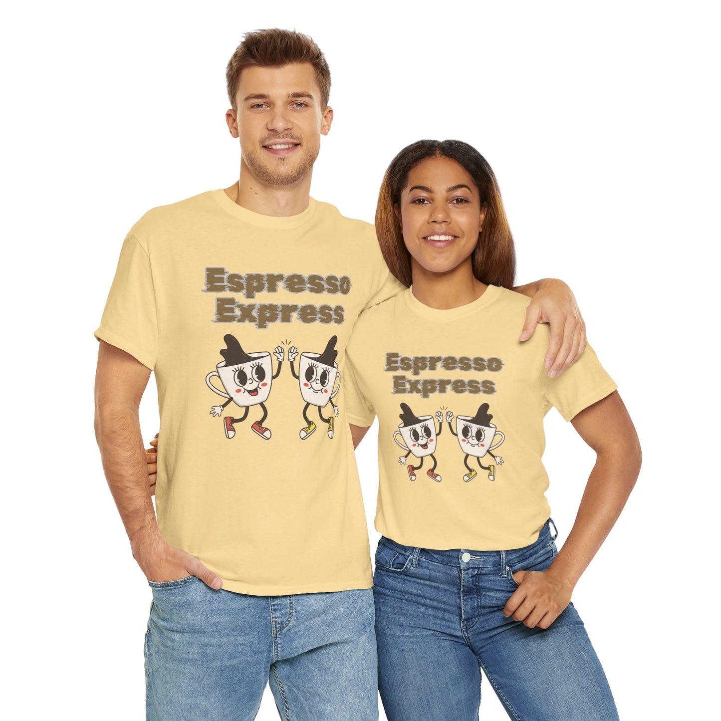 Best Unisex  Espresso Express Coffee Tee That's Brewing Smiles: Caffeine Teamwork