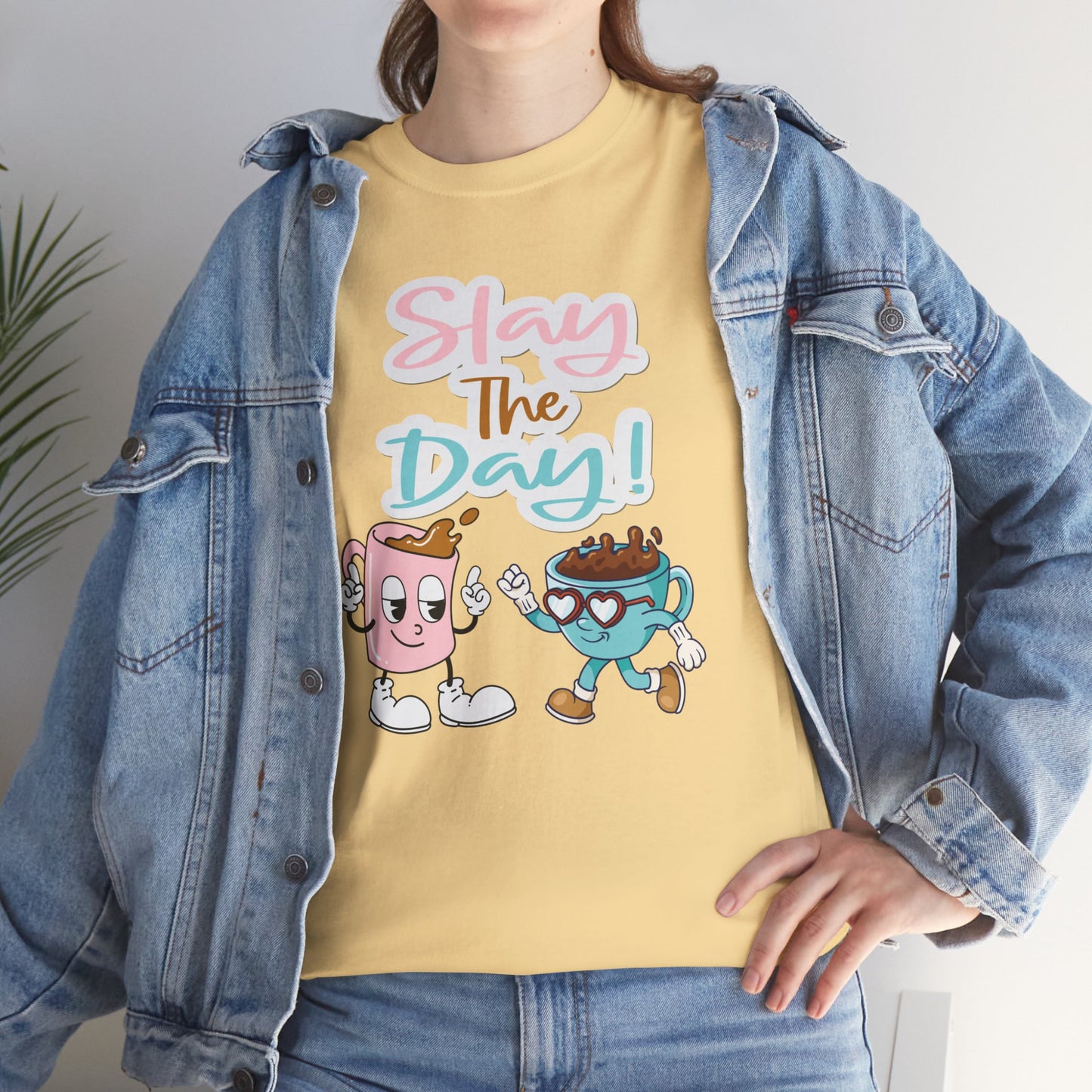 Best Unisex Coffee Tee That's Serving Motivation: Pastel Power Brew 'Slay the Day'