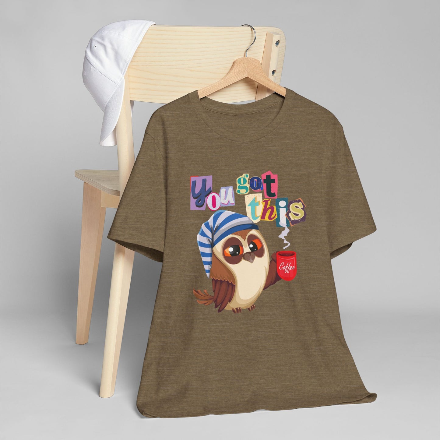 You Got This Coffee Owl T-Shirt – Cute Motivational Graphic Tee for Coffee Lovers (USA Only)