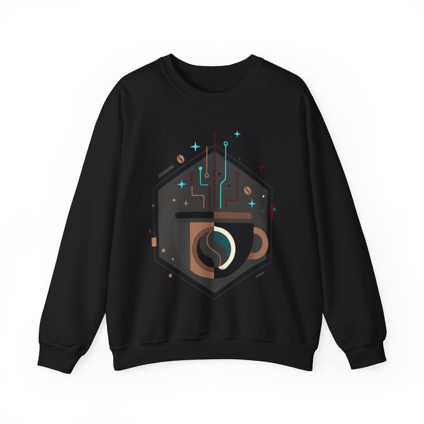 ⚡☕ Tech Coffee Circuit Sweatshirt USA | Eco-Friendly Unisex Coffee Sweater