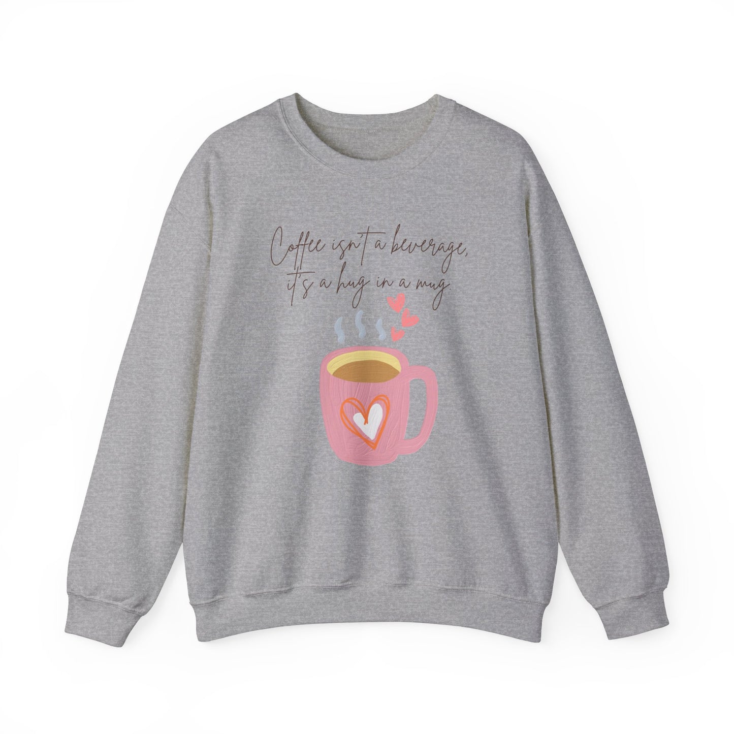 ☕ Coffee Hug in a Mug Sweatshirt USA | Cozy Unisex Sweater for Coffee Lovers