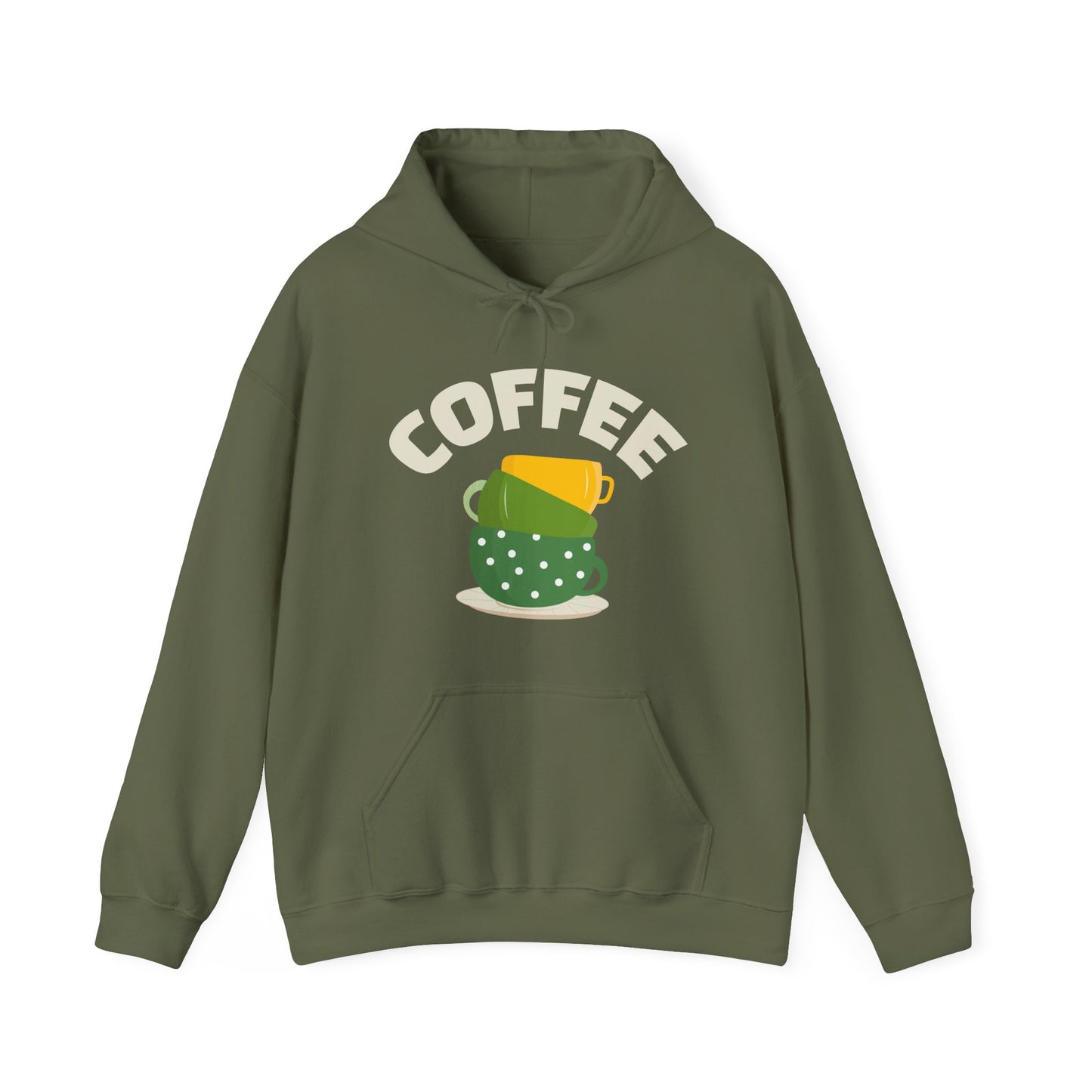 ☕ Stacked Coffee Cups Hoodie USA | Cozy Coffee Lovers Hoodie
