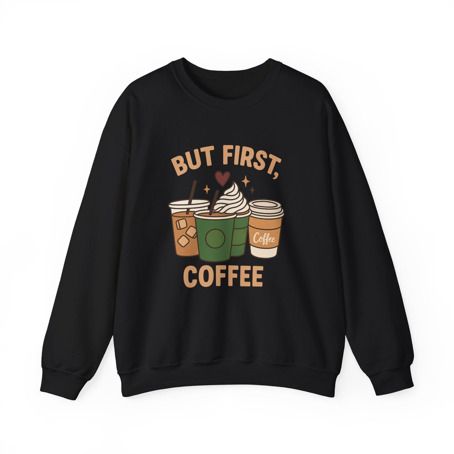 ☕❤️ But First, Coffee Sweatshirt USA | Unisex Coffee Lovers Sweater