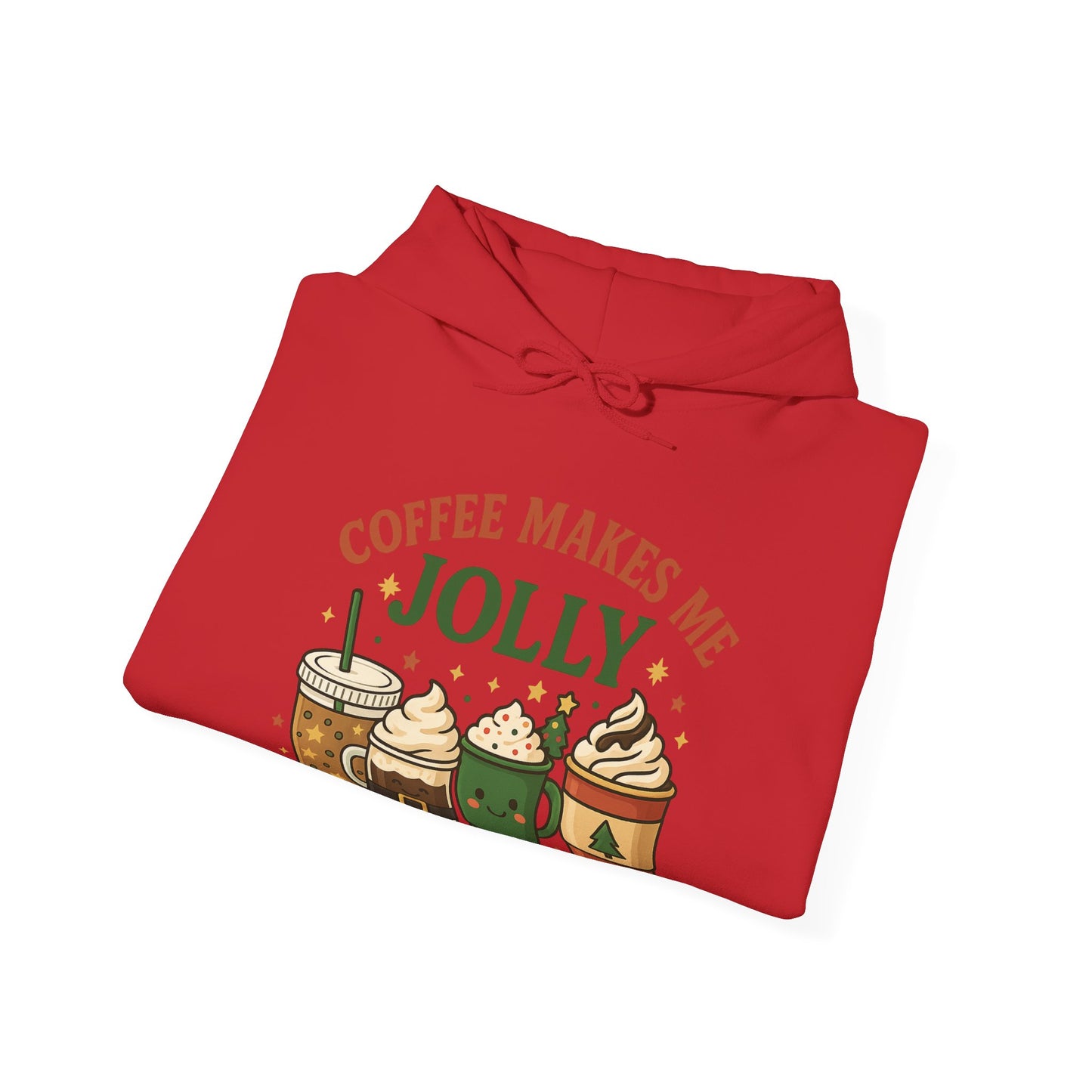 Coffee Makes Me Jolly Hoodie USA π β Unisex Holiday Coffee Hoodie for Coffee Lovers