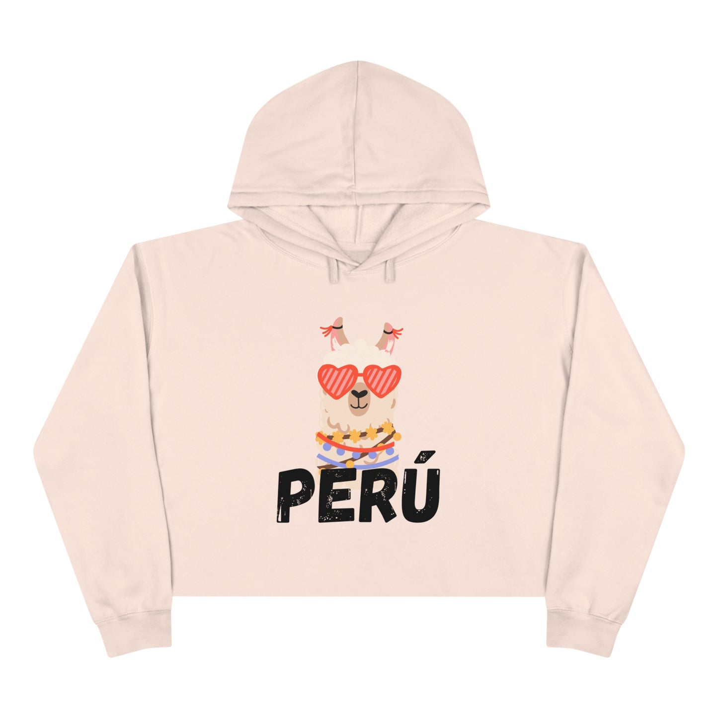 Peruvian Crop Hoodie "Peruvian Llama"