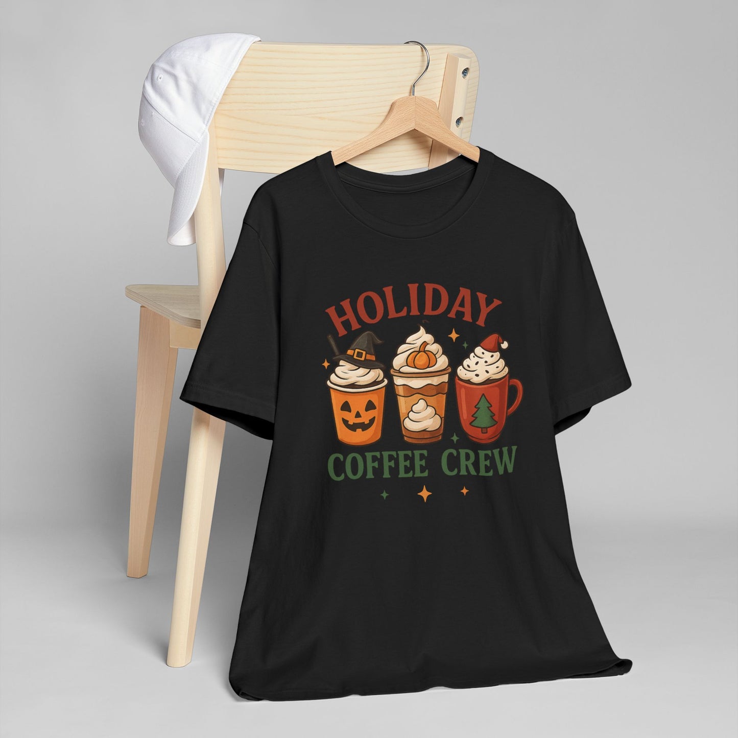 πππ Holiday Coffee Crew Unisex T-Shirt USA | Seasonal Coffee Tee