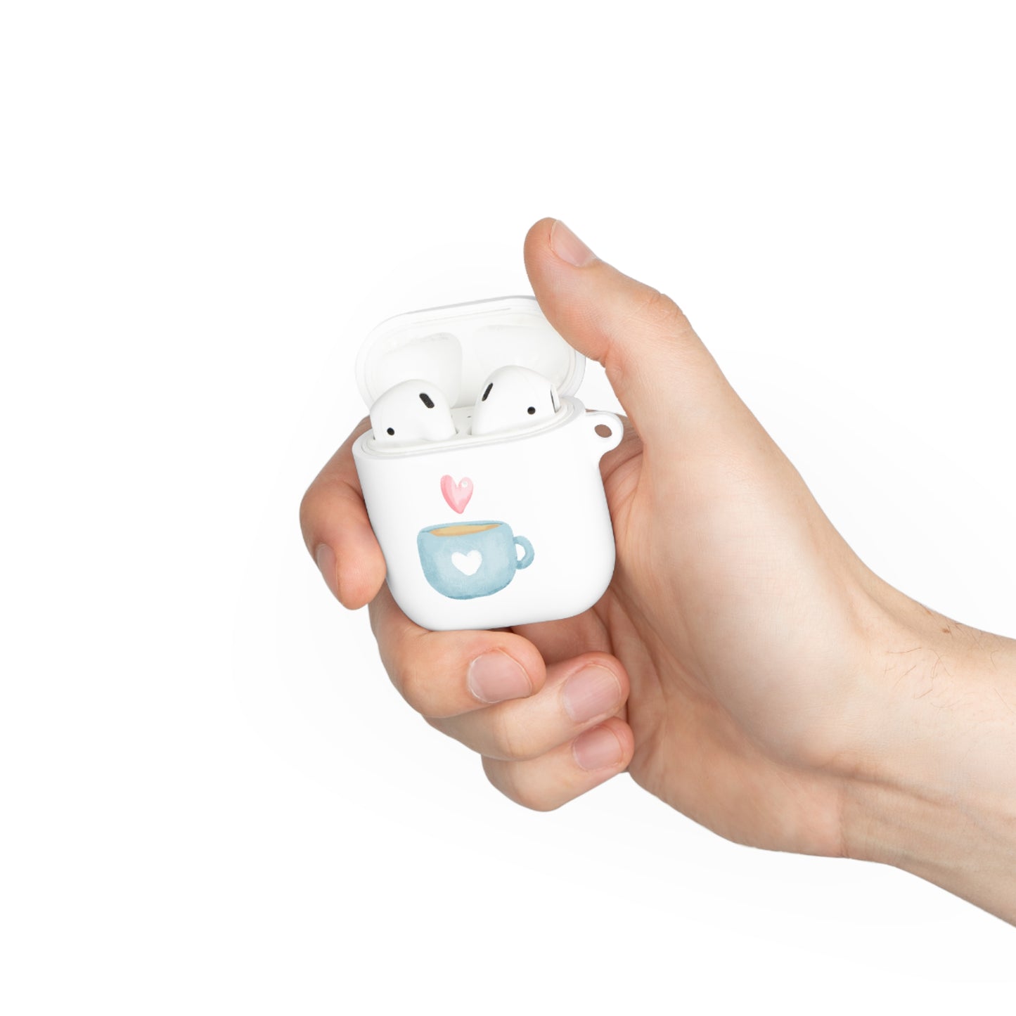Best Coffee AirPods and AirPods Pro Case Cover "Coffee Mugs Heart"