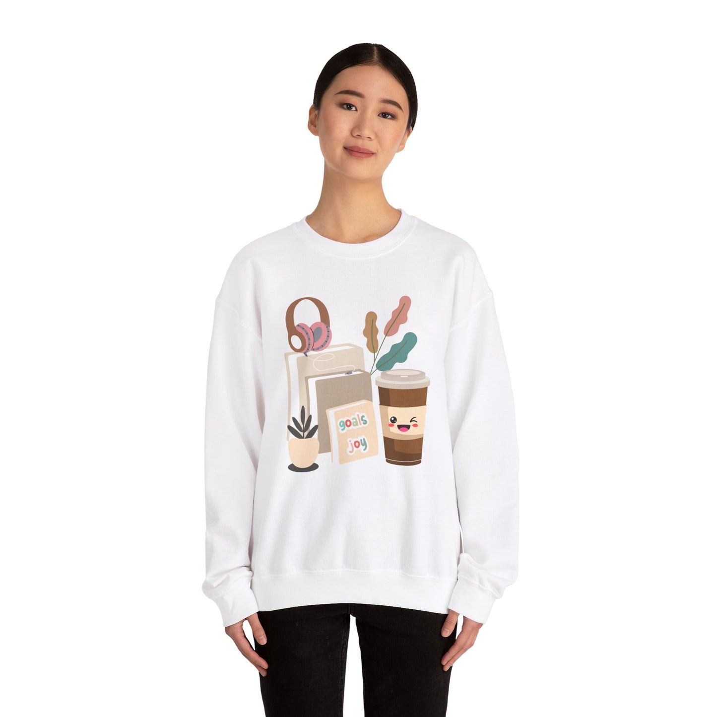 ☕ Goals & Joy Coffee Sweatshirt USA | Motivational Unisex Sweater