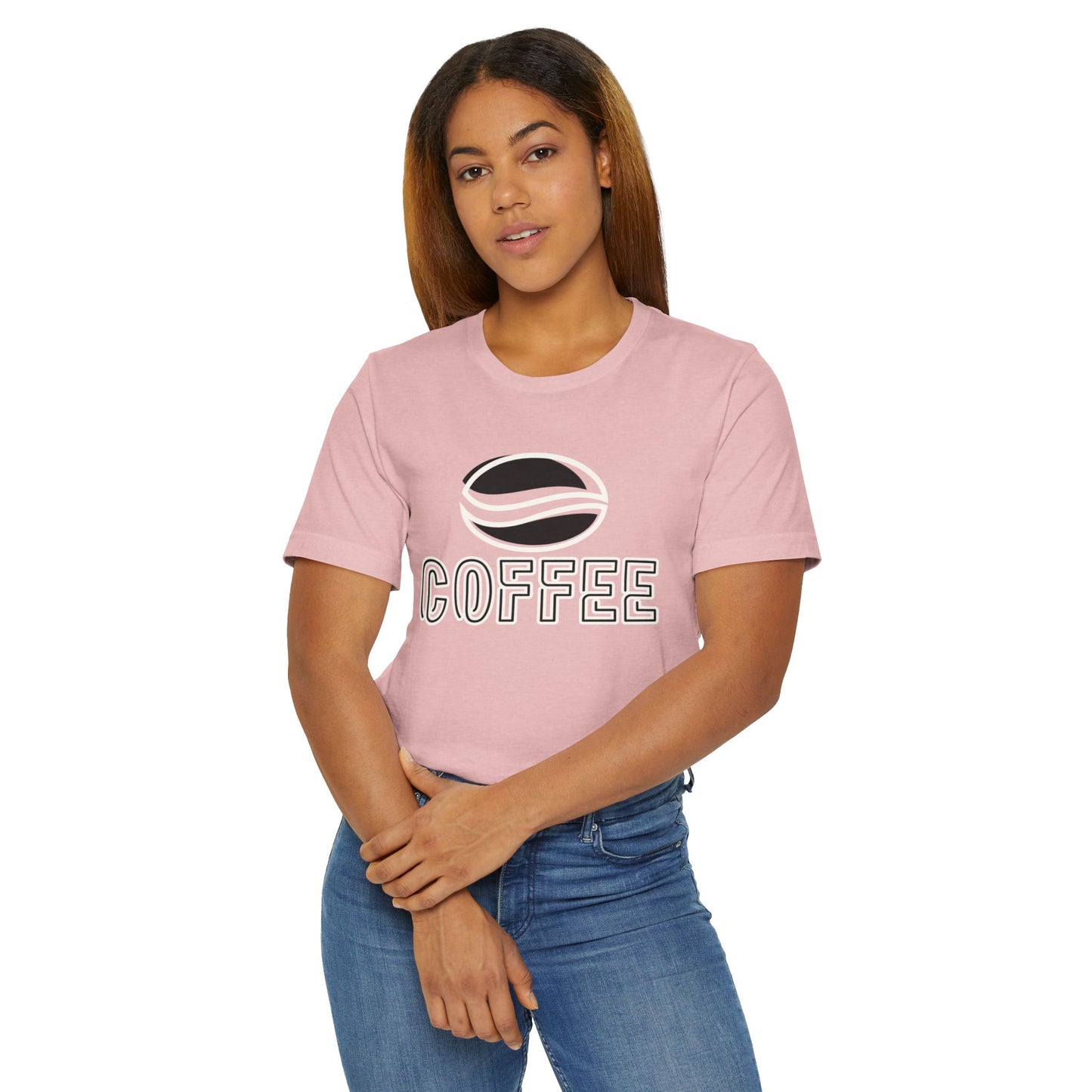 Black Coffee Logo T-Shirt – Minimalist Coffee Bean Graphic Tee for Coffee Lovers (USA Only)