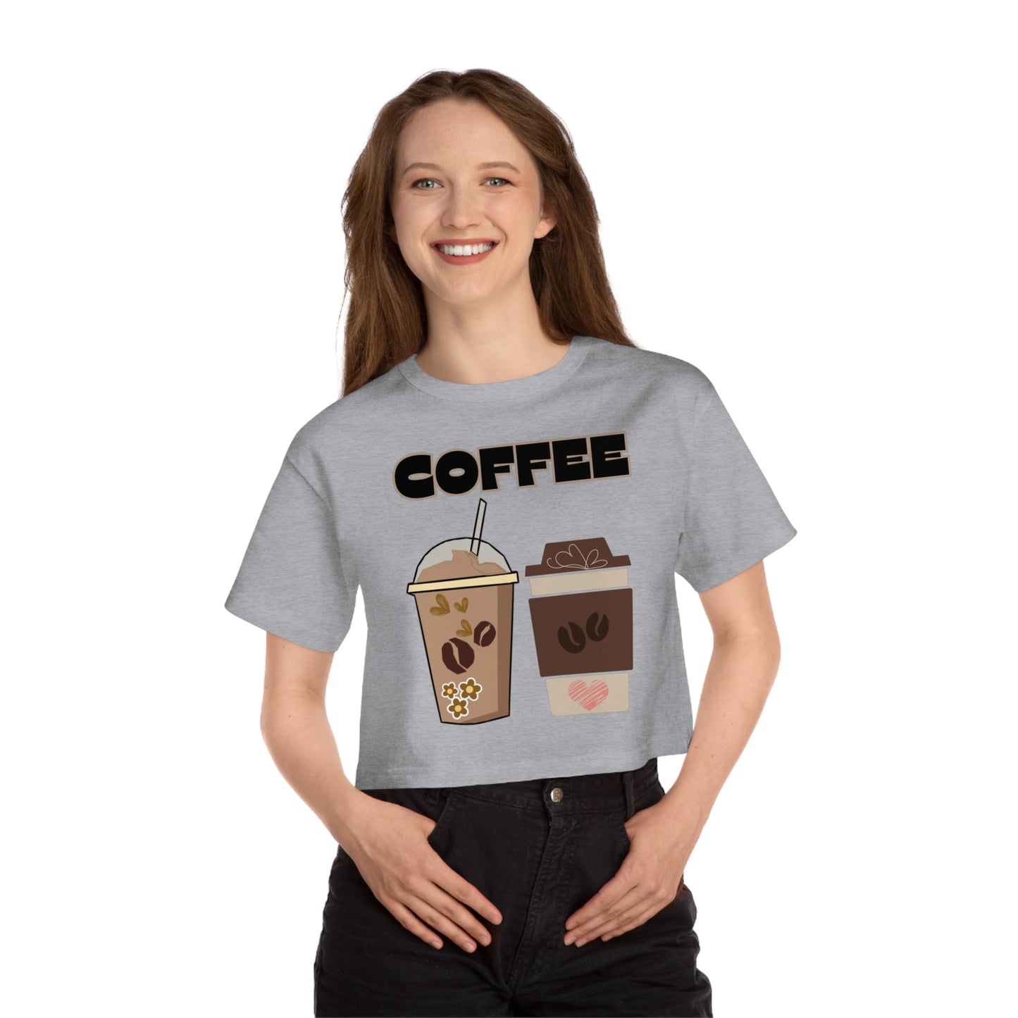 Best Customized Champion Coffee Cropped T-Shirt "Coffee"
