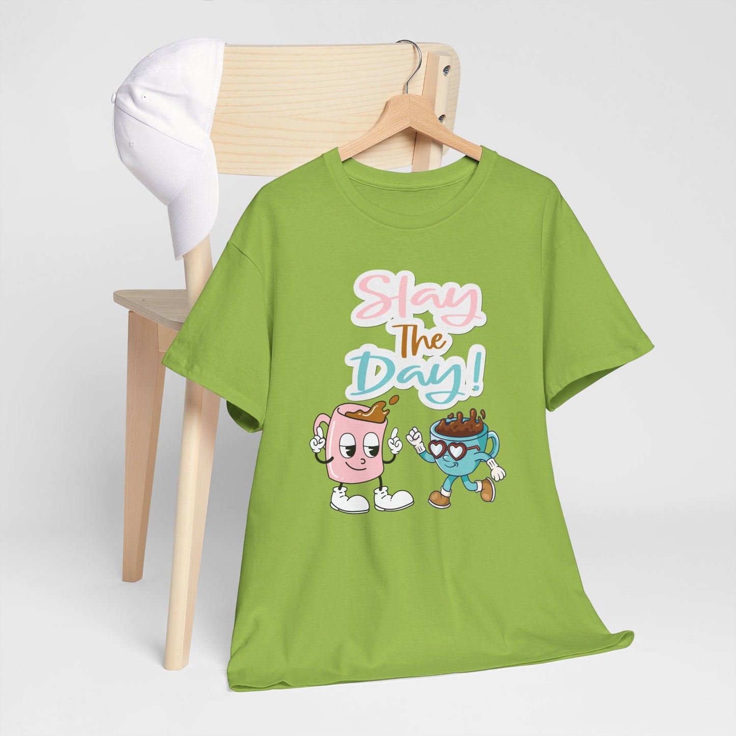 Best Unisex Coffee Tee That's Serving Motivation: Pastel Power Brew 'Slay the Day'